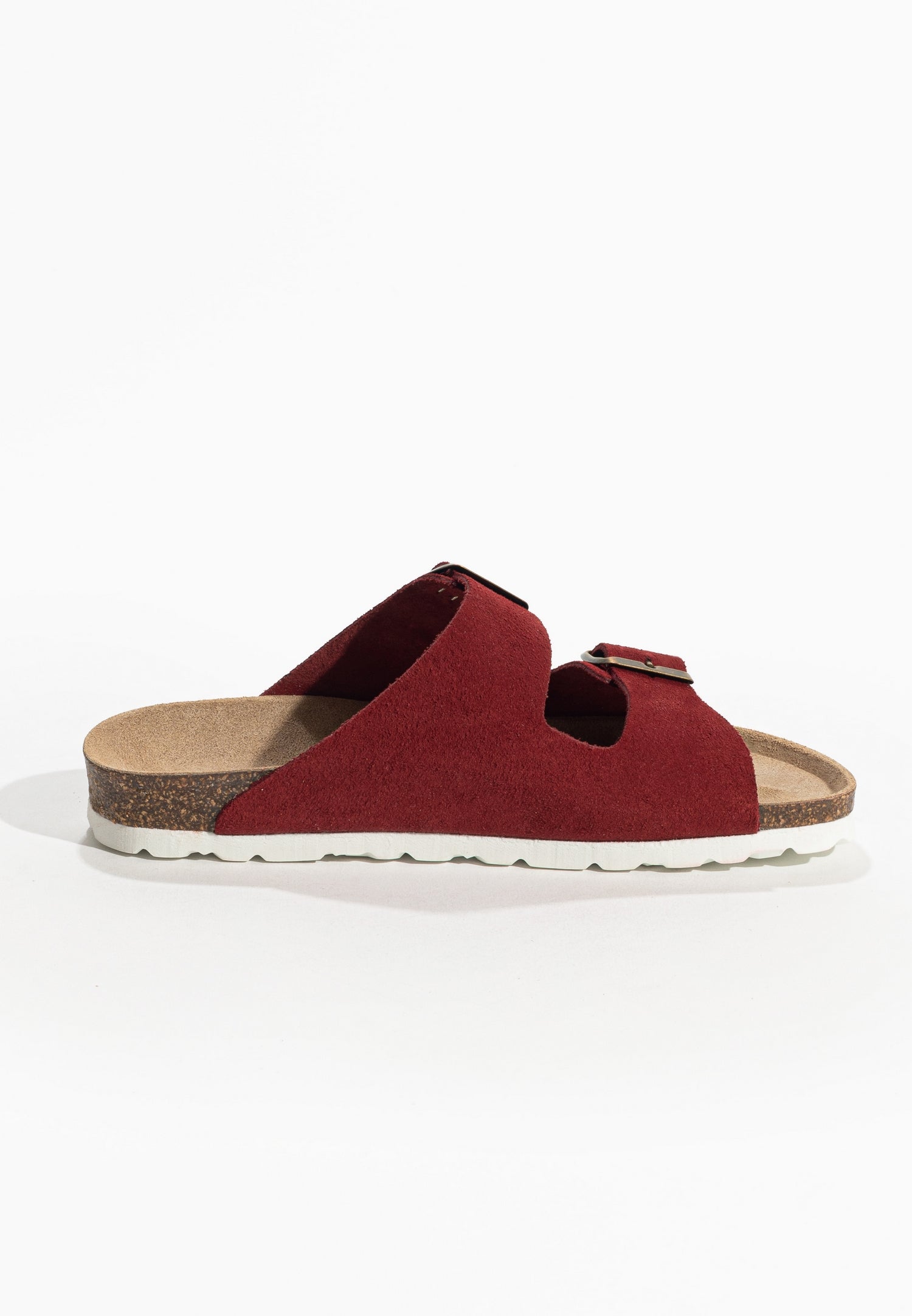 Tracy Red Suede Leather 2 Strap Sandals