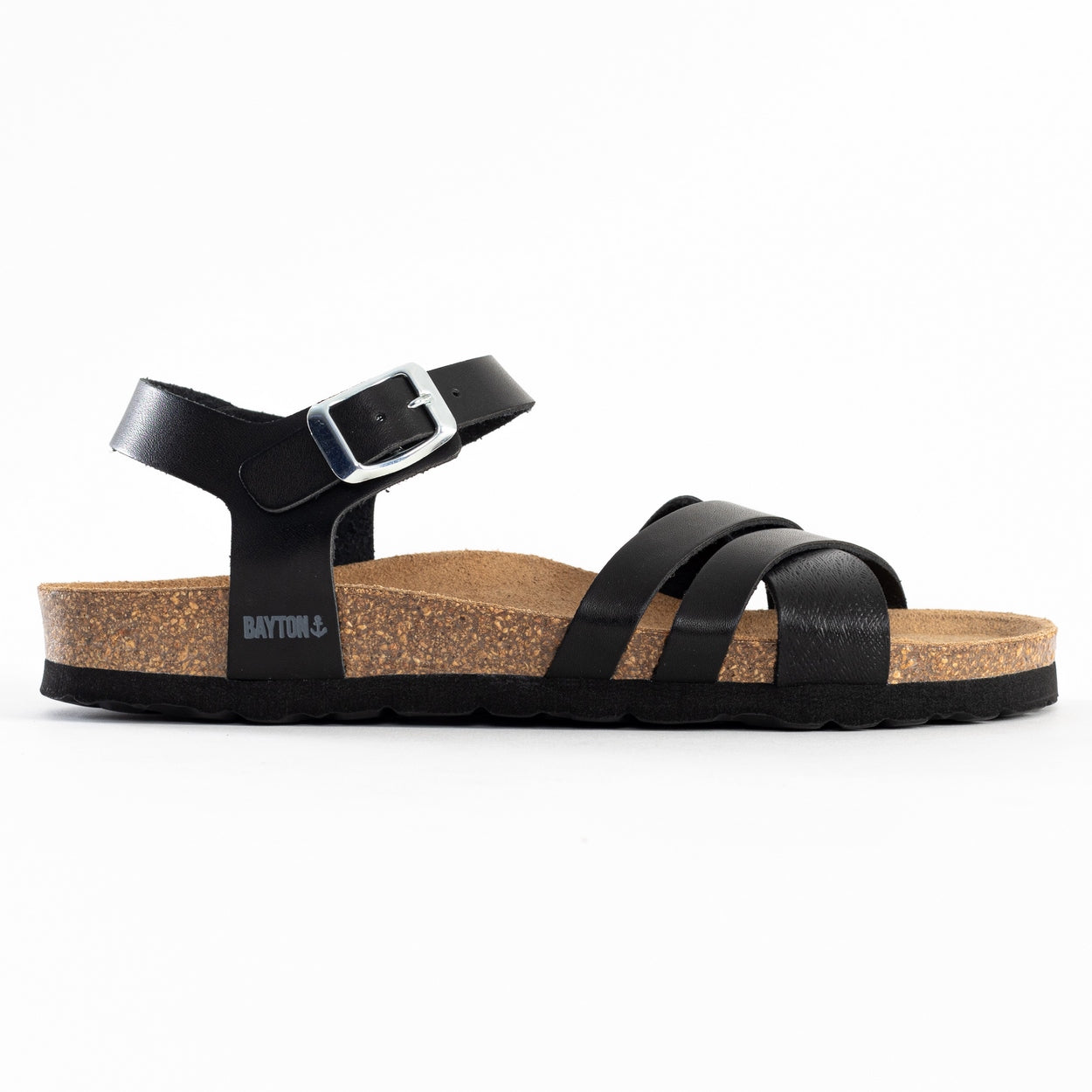 Denia Black Multi-Strap Sandals