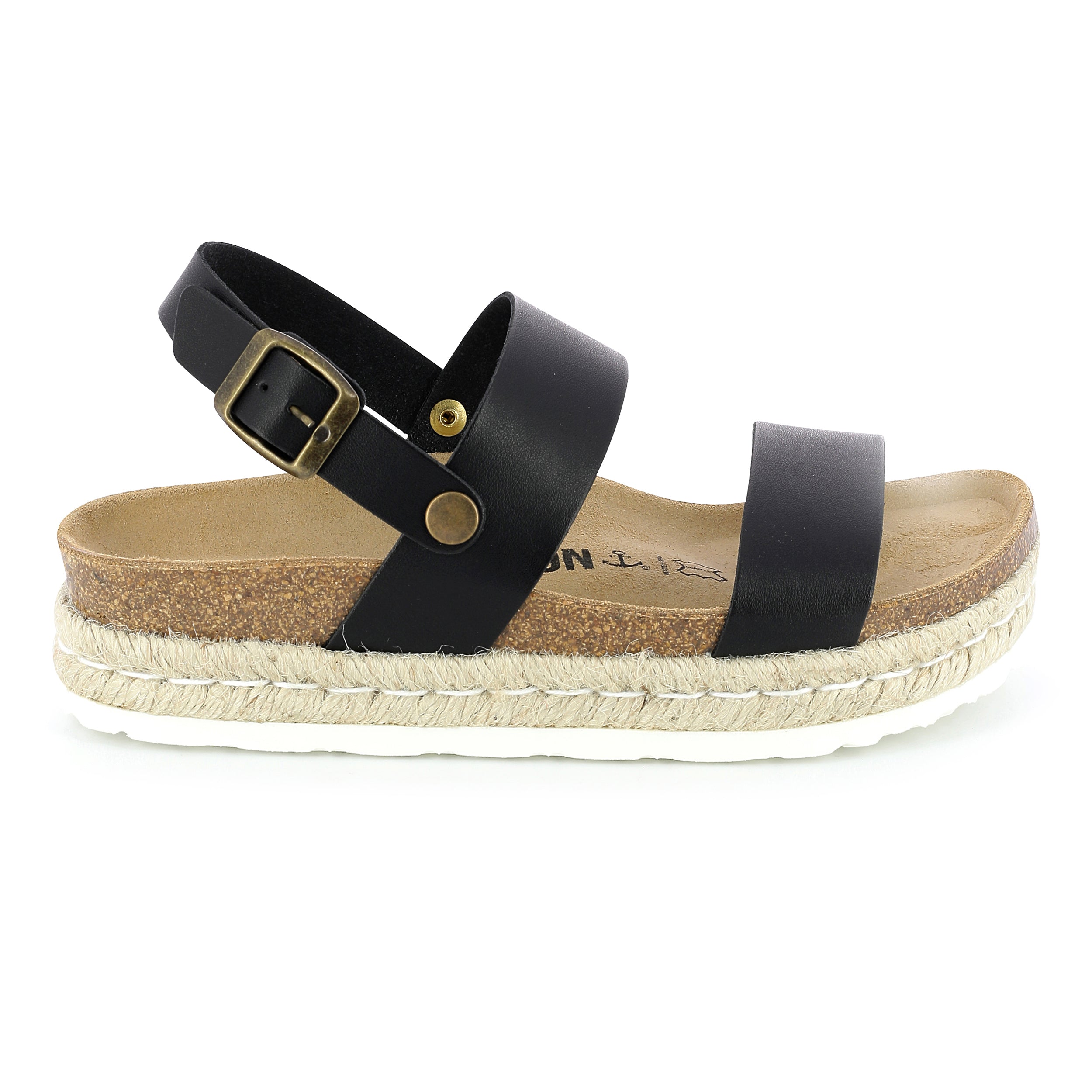 Gaceo Black Platform Sandals