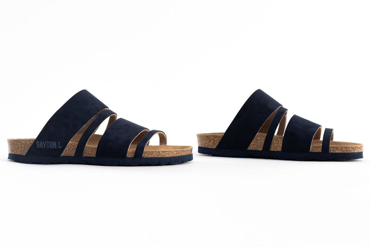 Leiria Navy Blue Multi-Strap Sandals