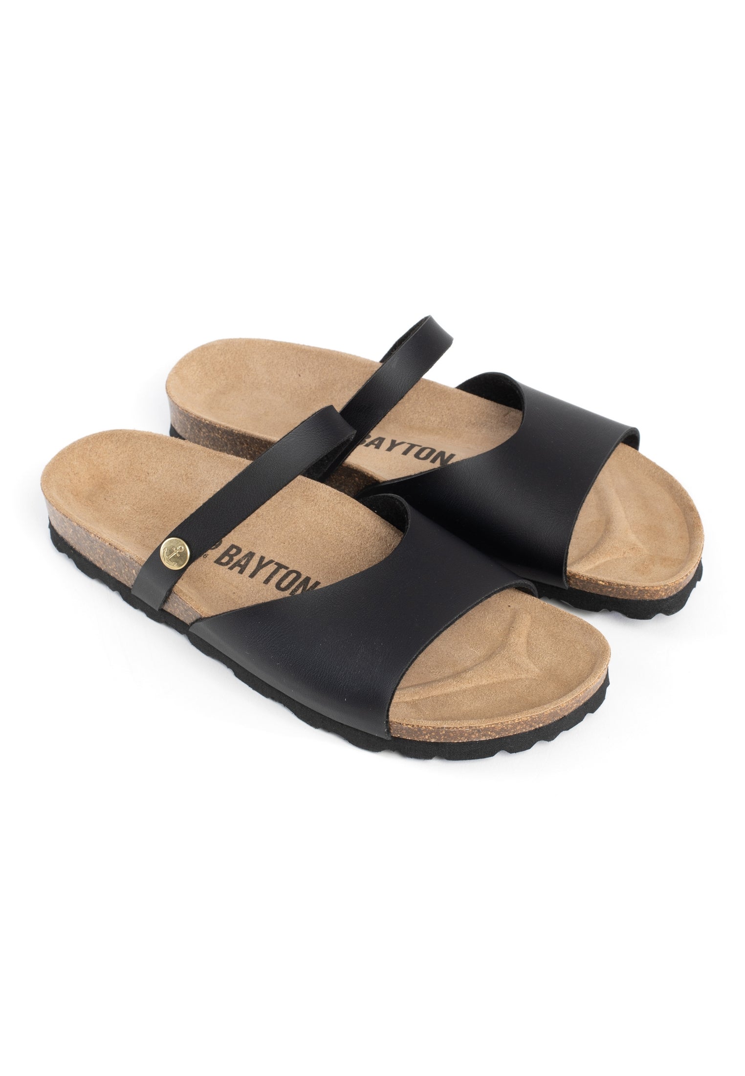 Marina Black 2 Strap Sandals