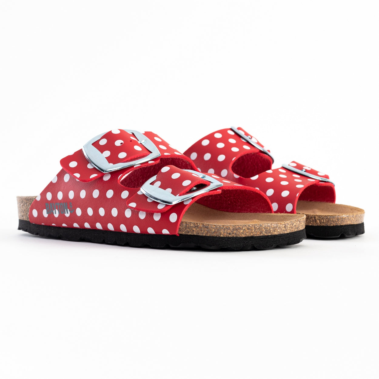 Alicante Red and White 2 Strap Sandals