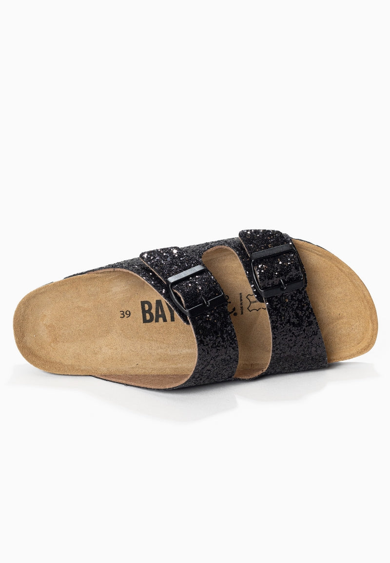 Sandalias Atlas Black con purpurina