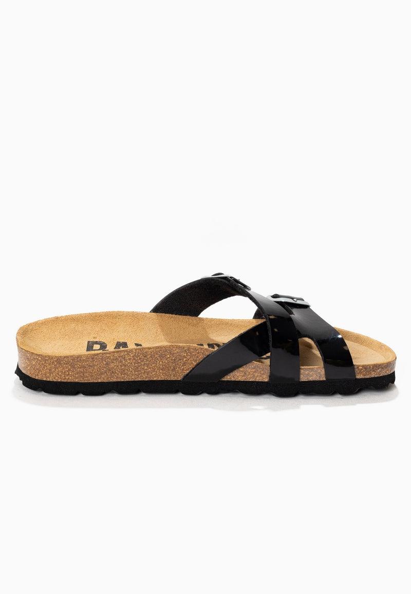 Cleo Black 2 Strap Sandals