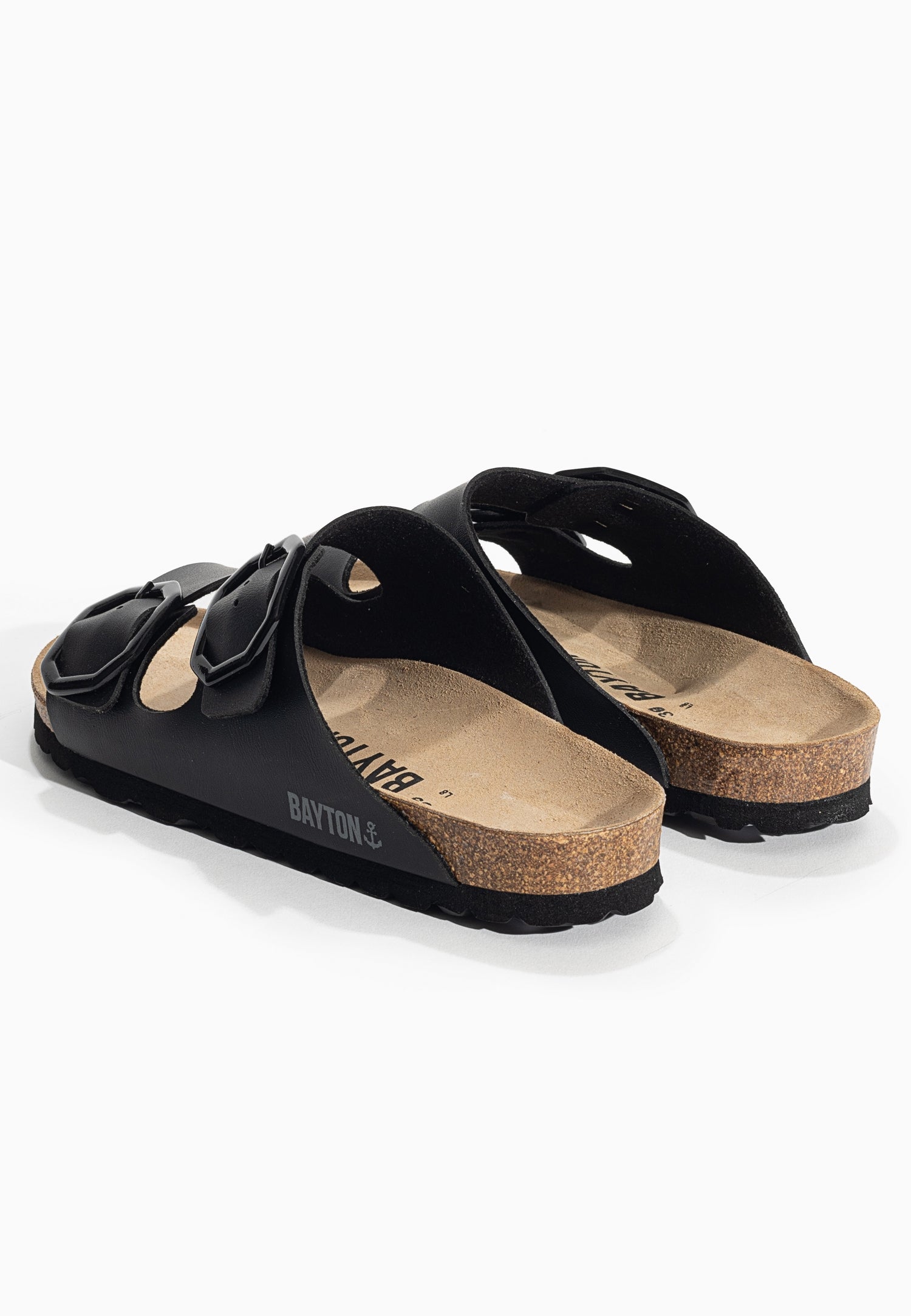 Atlas Black 2 Strap Sandals