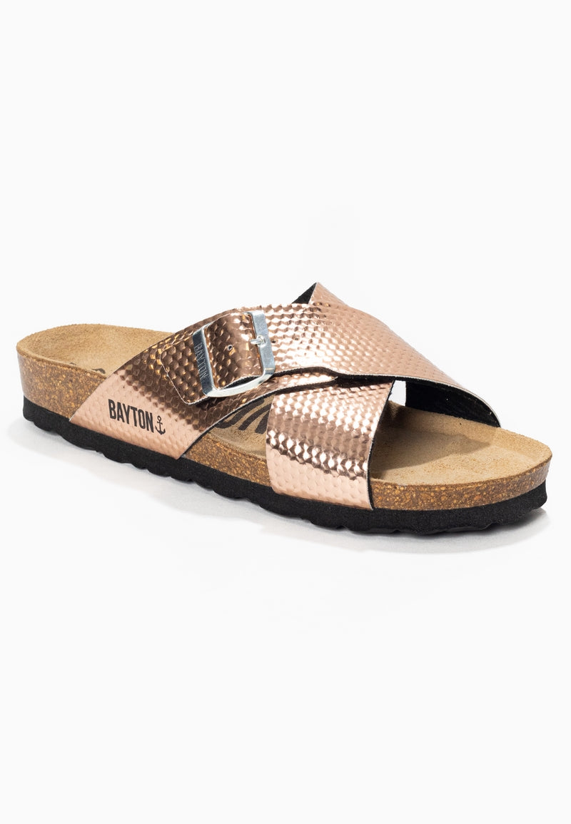 Era Rose Gold 2 Strap Sandals