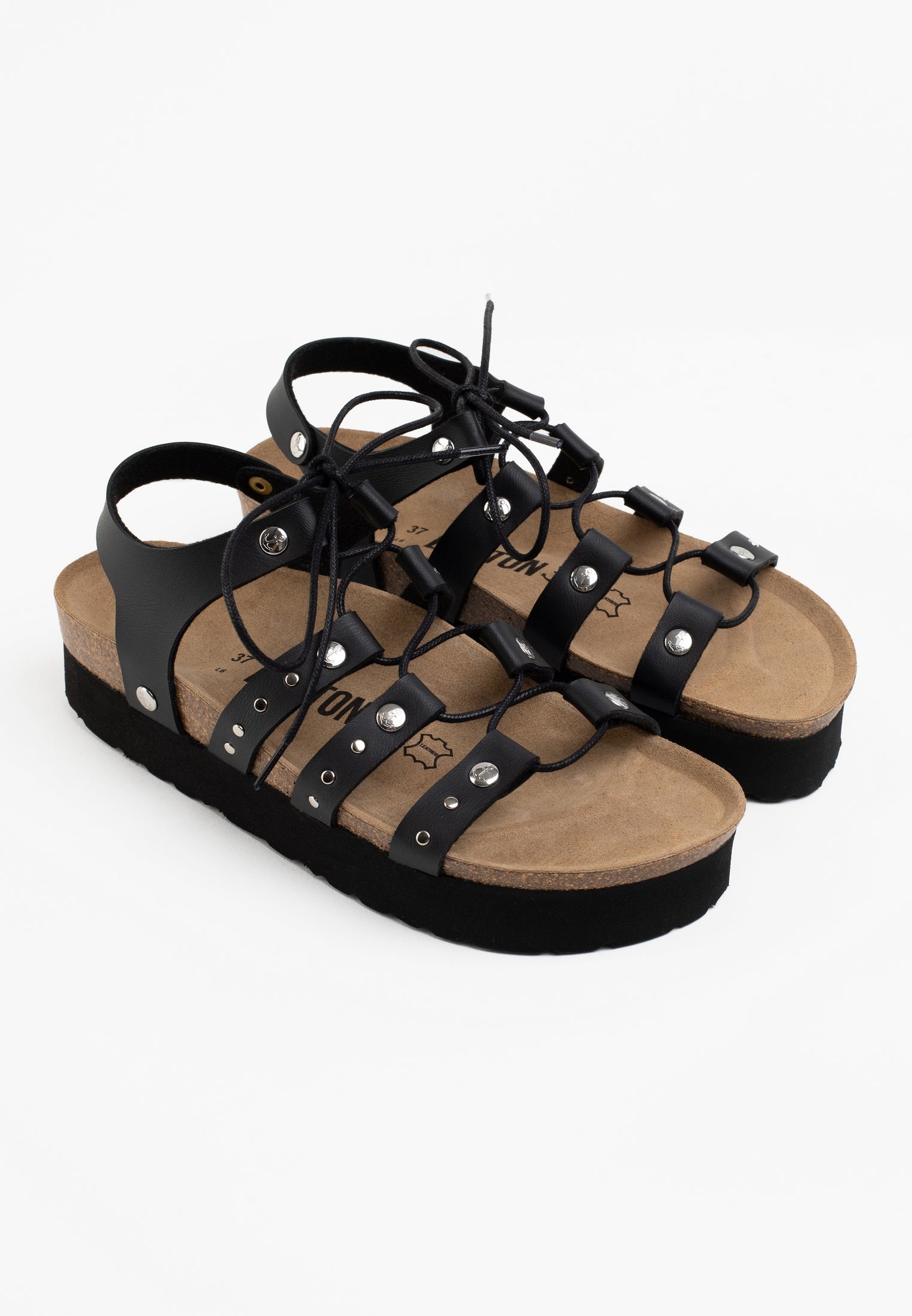 Sandalias Jaenelle Multitiras Negro