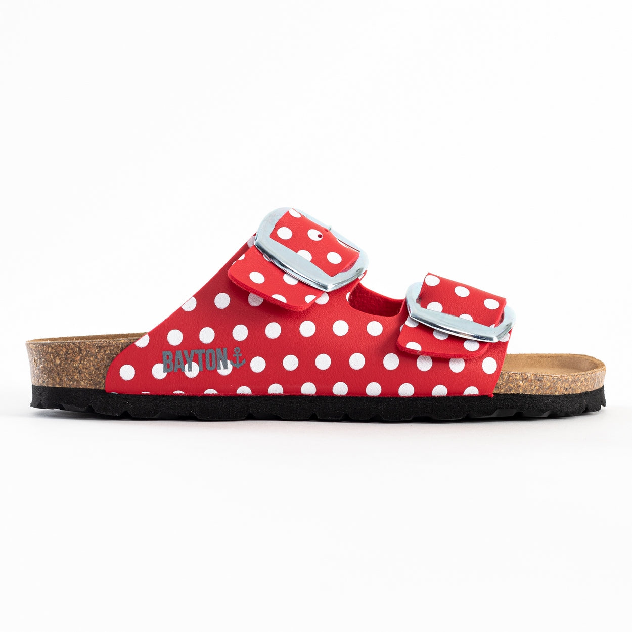 Alicante Red and White 2 Strap Sandals