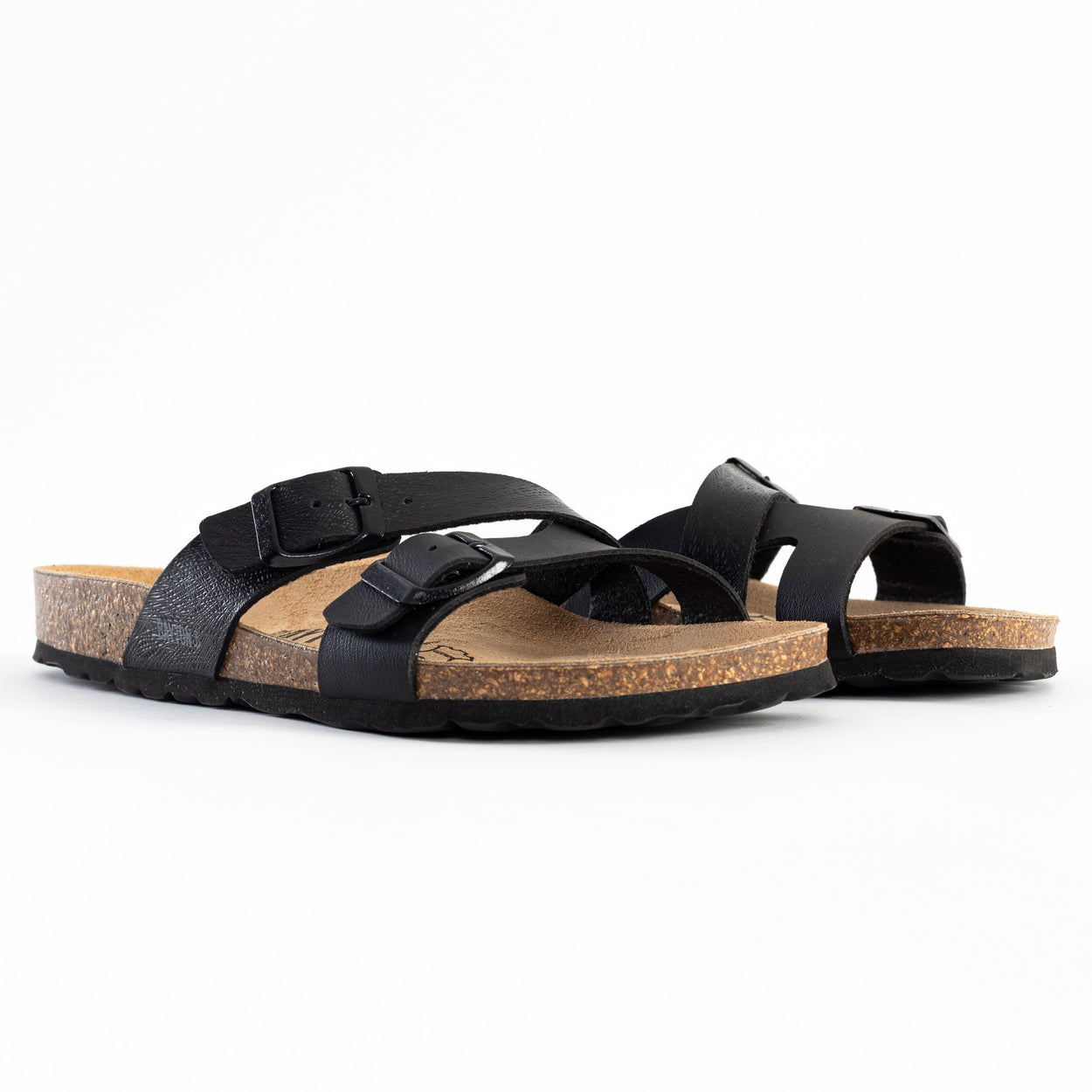 Cleo Black 2 Strap Sandals