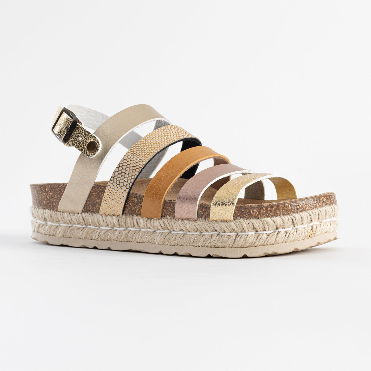 Umbria Multi-Strap Multicolor Platform Sandals