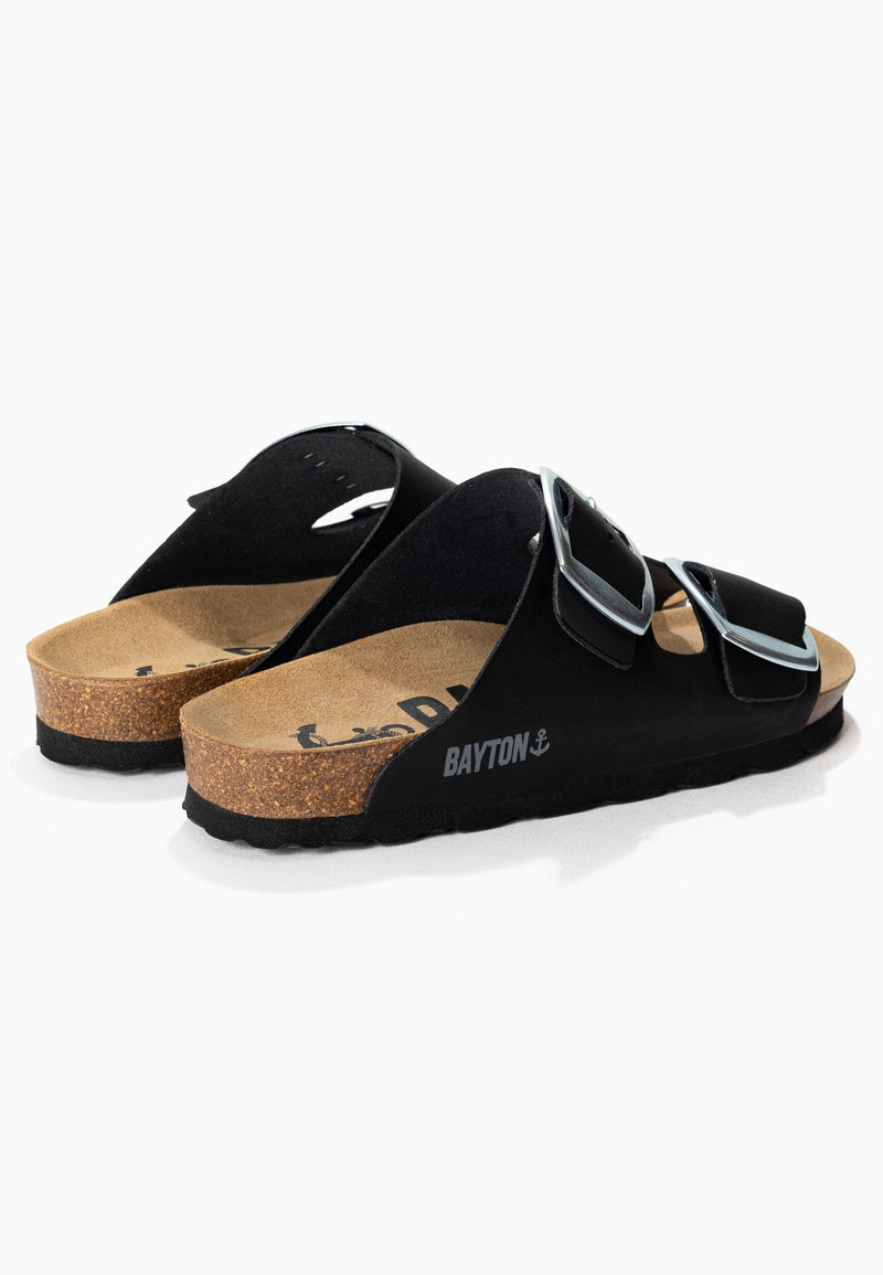 Alicante Black 2 Strap Sandals