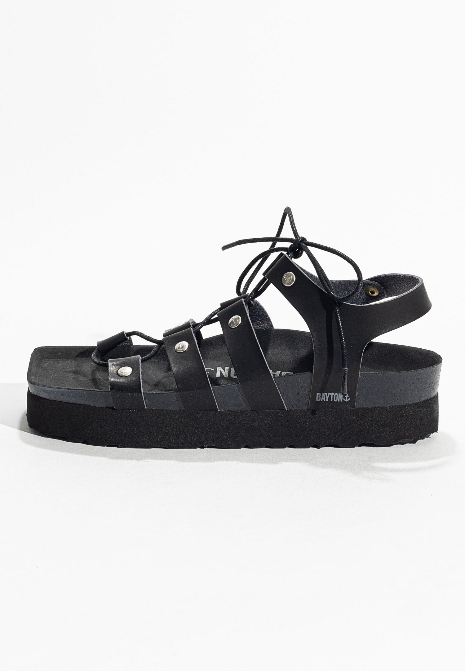 Jaen Black Platform Sandals