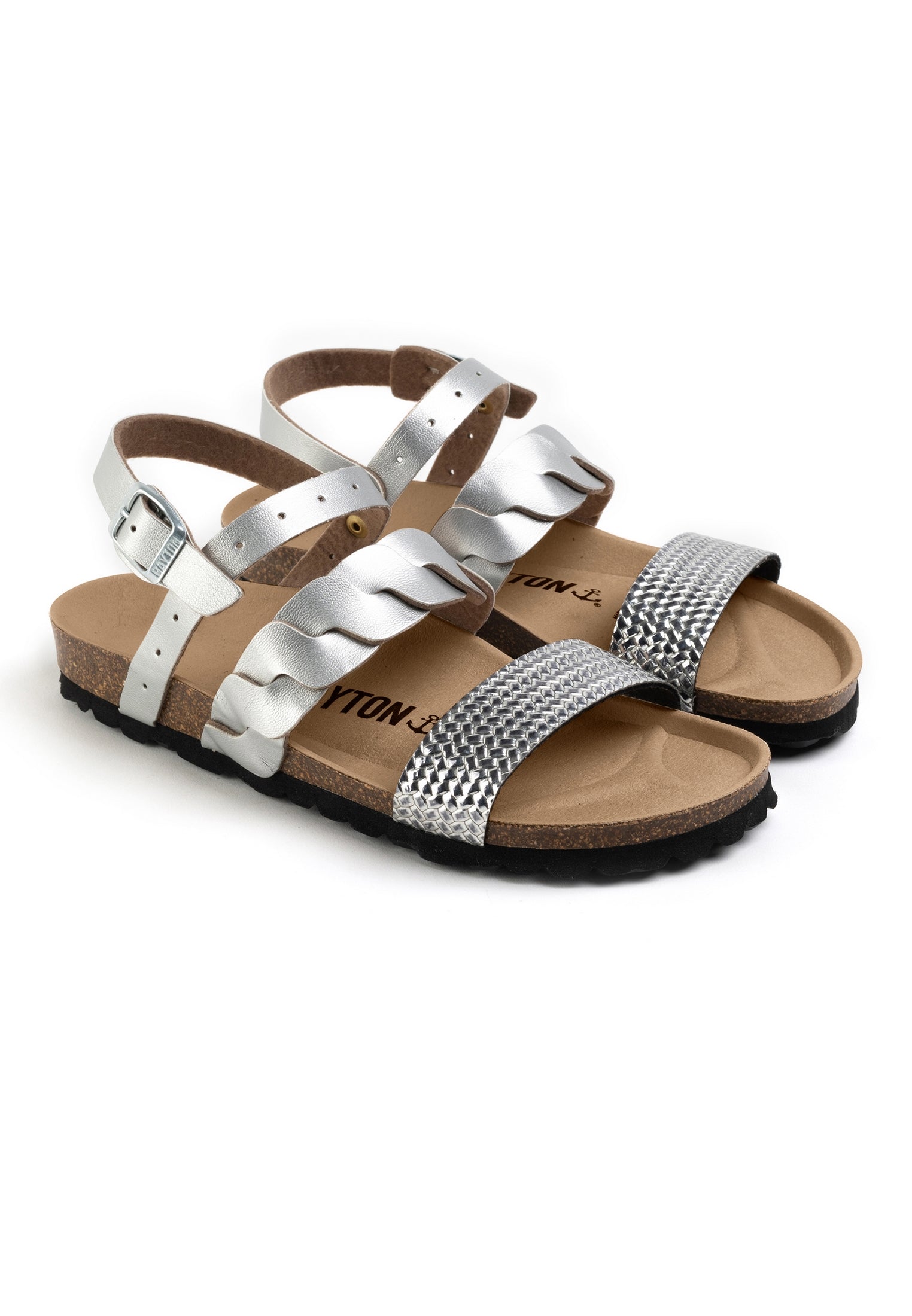 Silver Citrine Multi-Strap Sandals