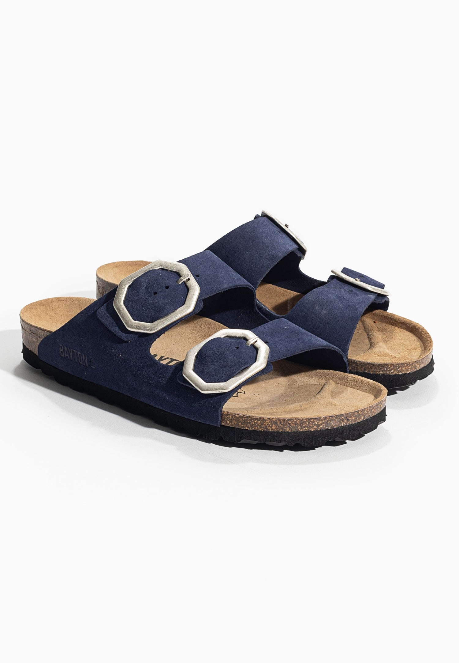 Sandales 2 Brides Atlas Bleu marine en Cuir Suédé