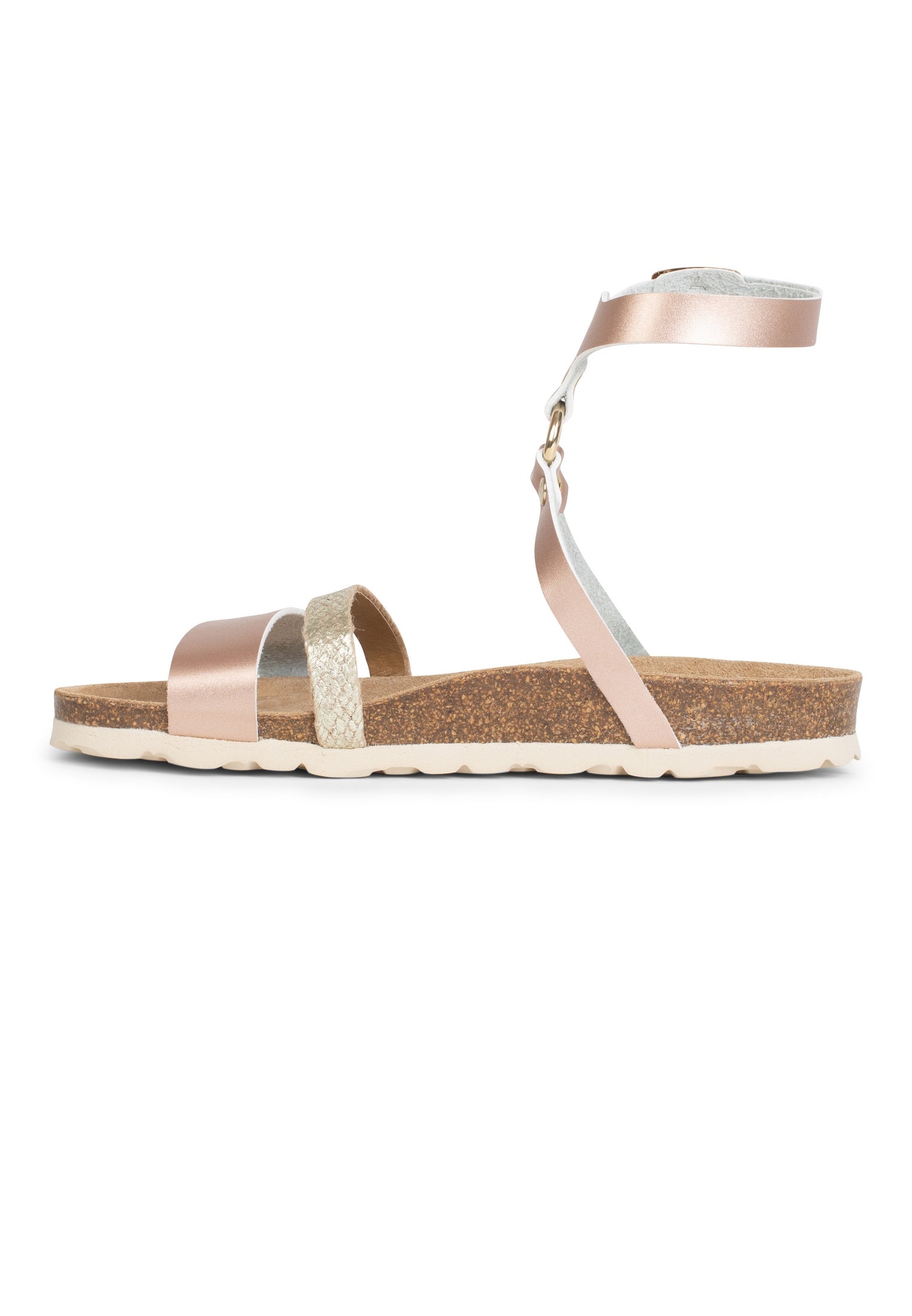 Ciotat Rose Gold Multi-Strap Sandals