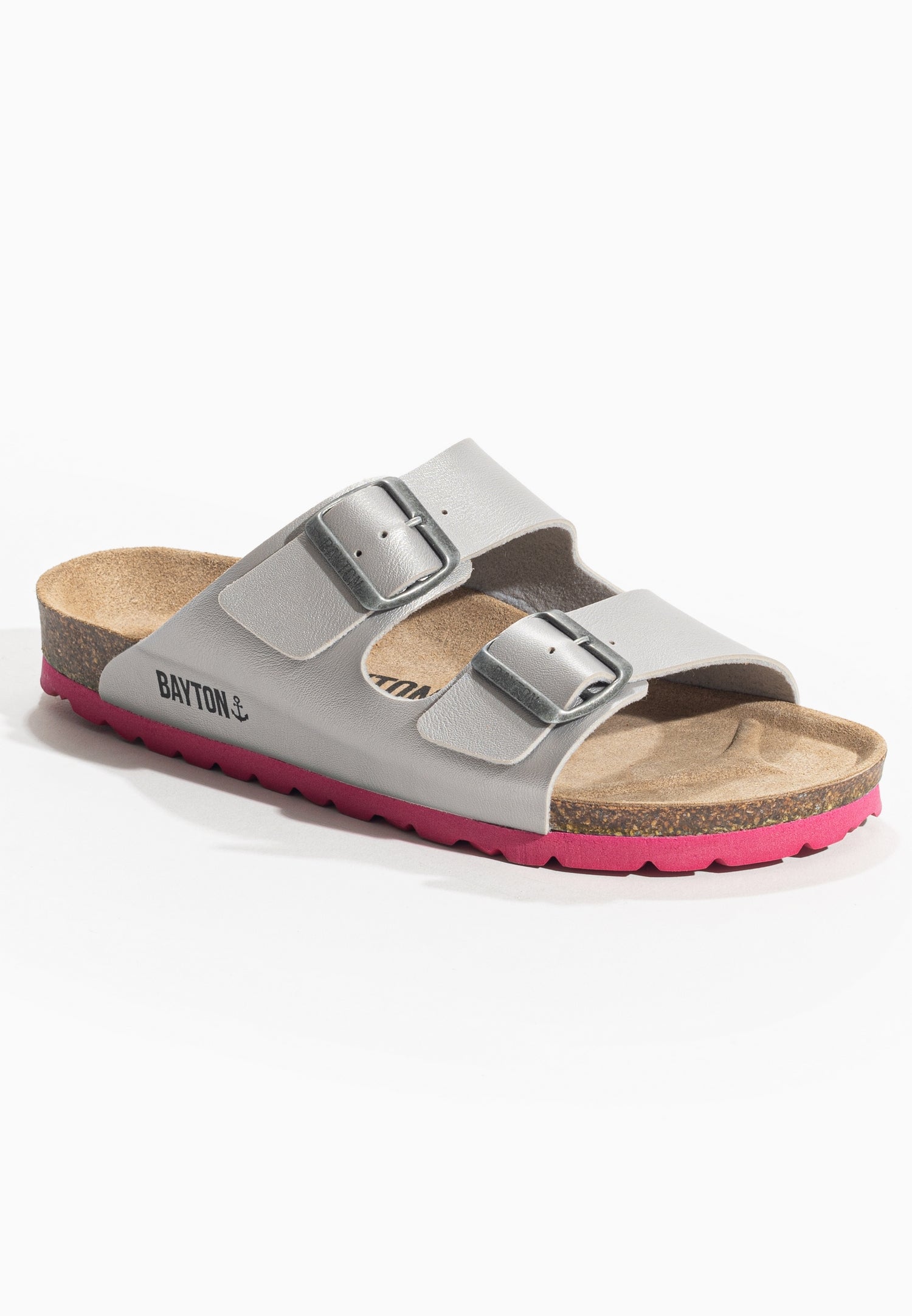 Arizona Silver 2 Strap Sandals