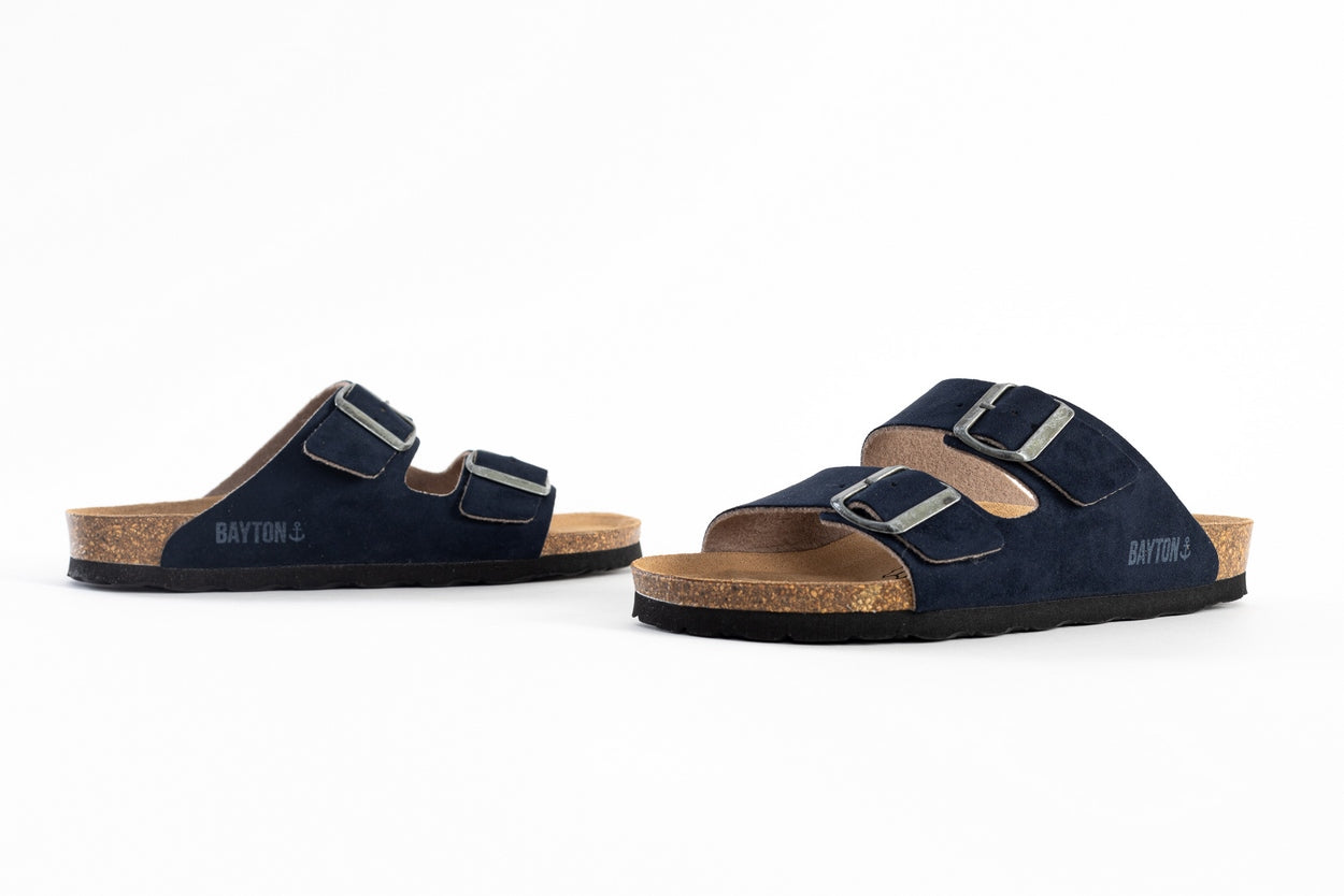 Sandales 2 Brides Atlas Bleu Marine