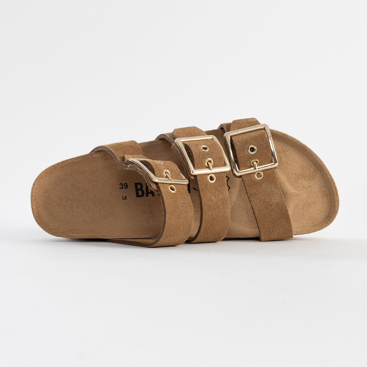 Castelo Camel Suede Leather Platform Sandals