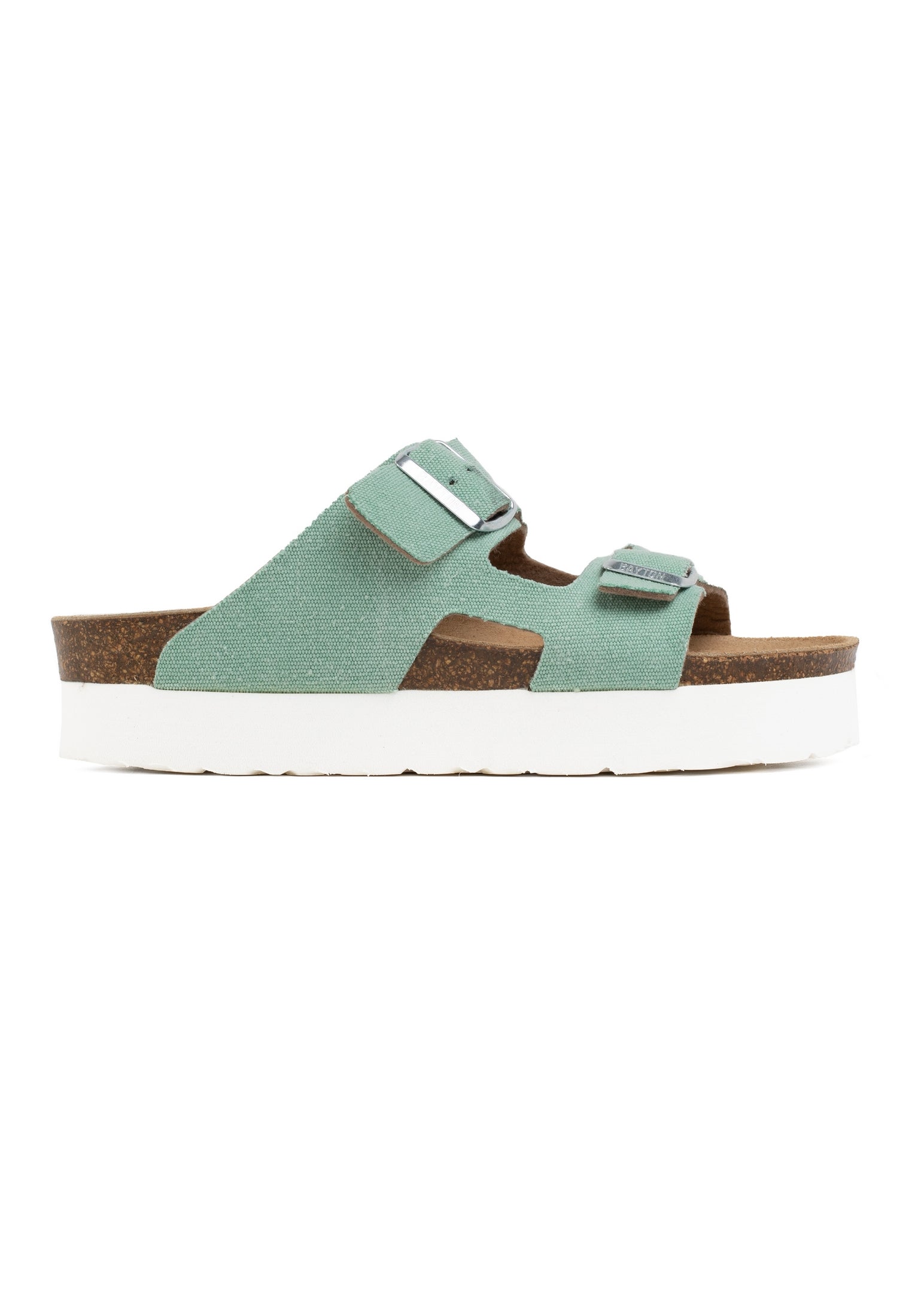 Pastel Green Space Platform Sandals