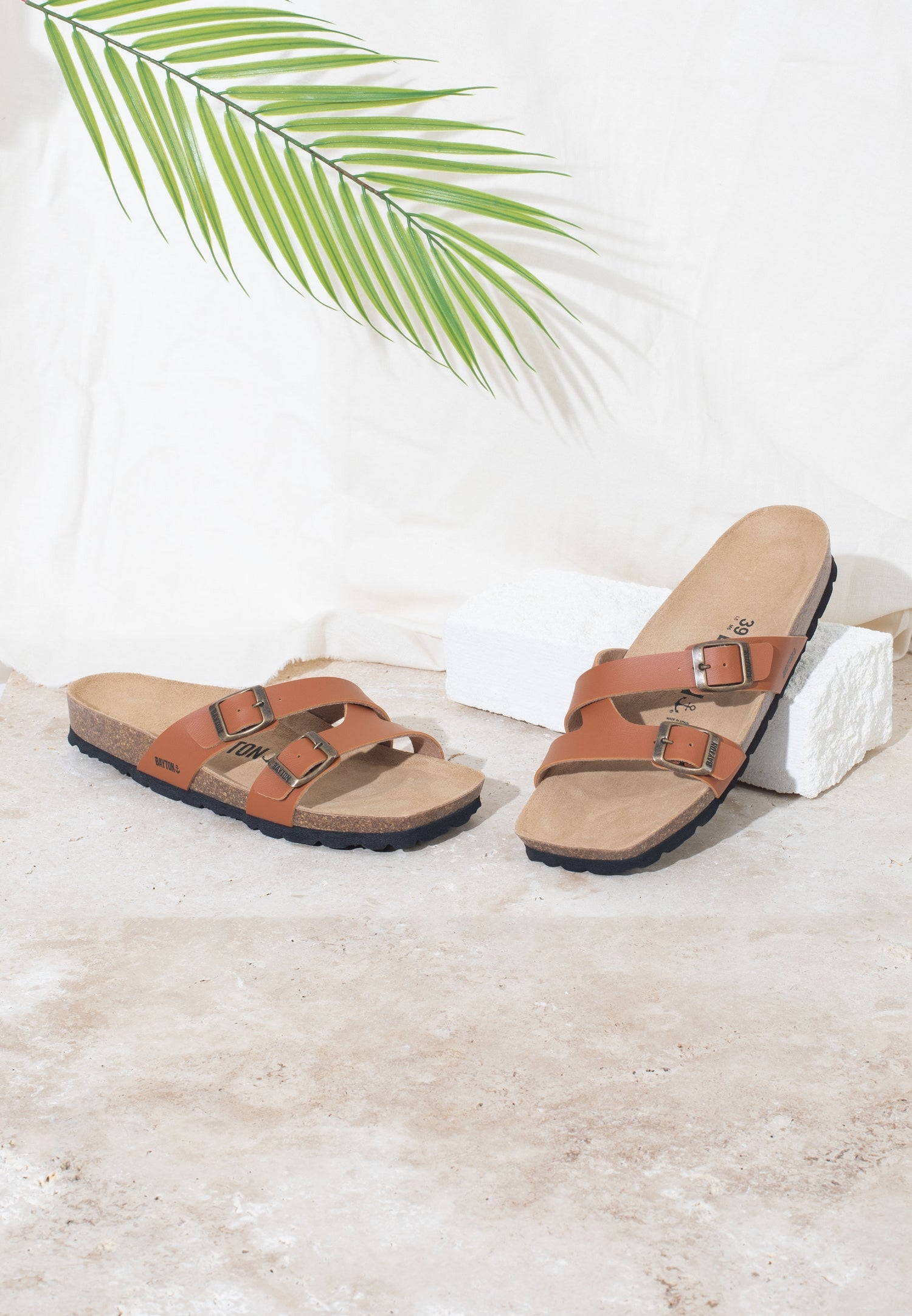 Cleo Camel 2 Strap Sandals