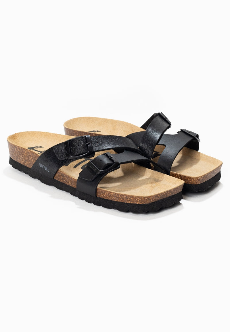 Cleo Black 2 Strap Sandals