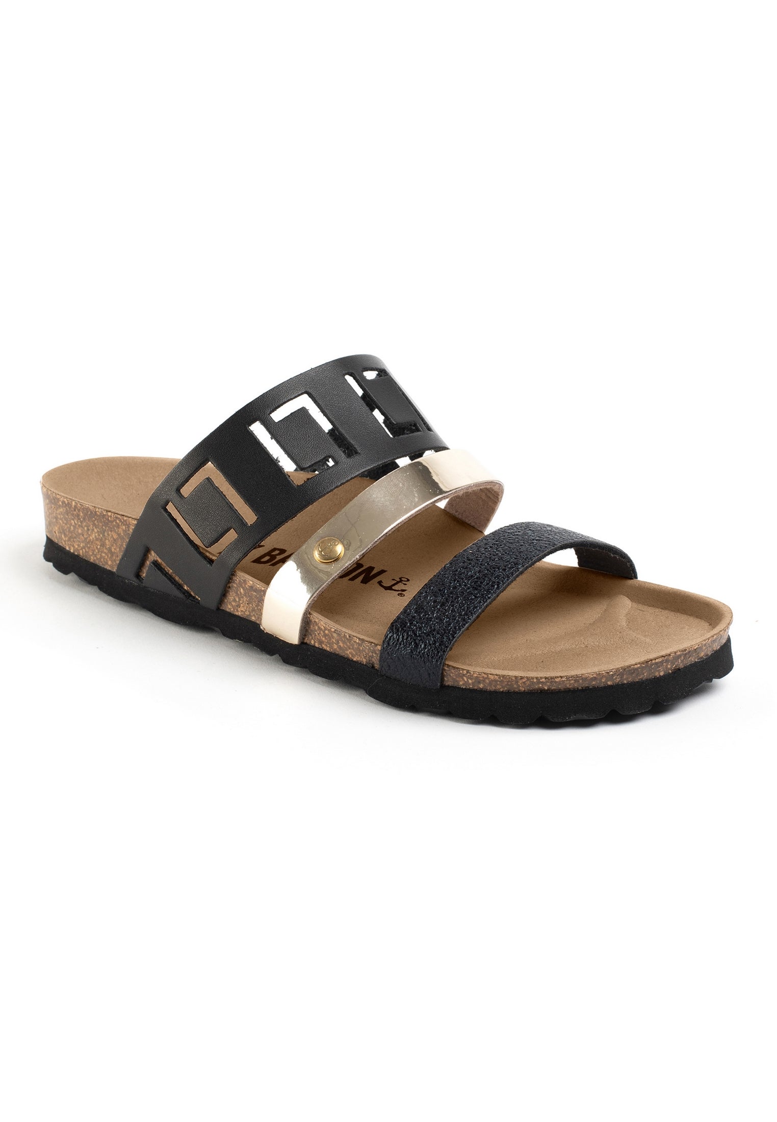 Galice Black Multi-Strap Sandals