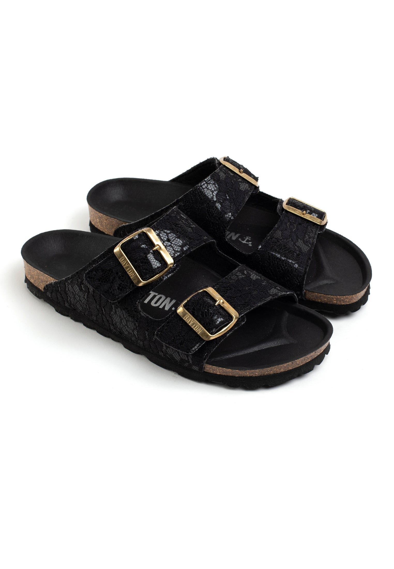 Atlas Black 2 Strap Sandals