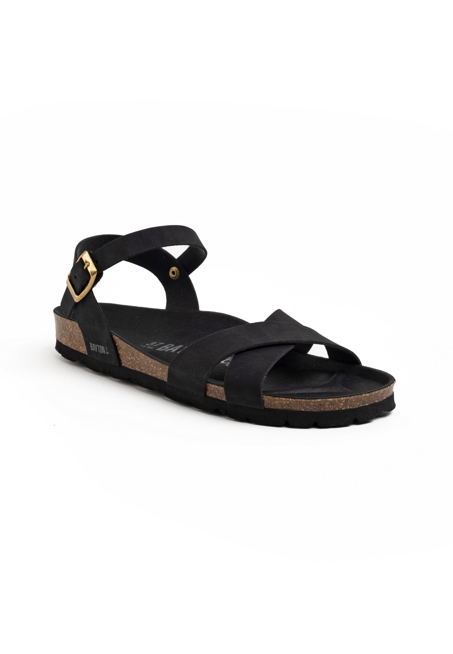 Vallado Black Multi-Strap Sandals