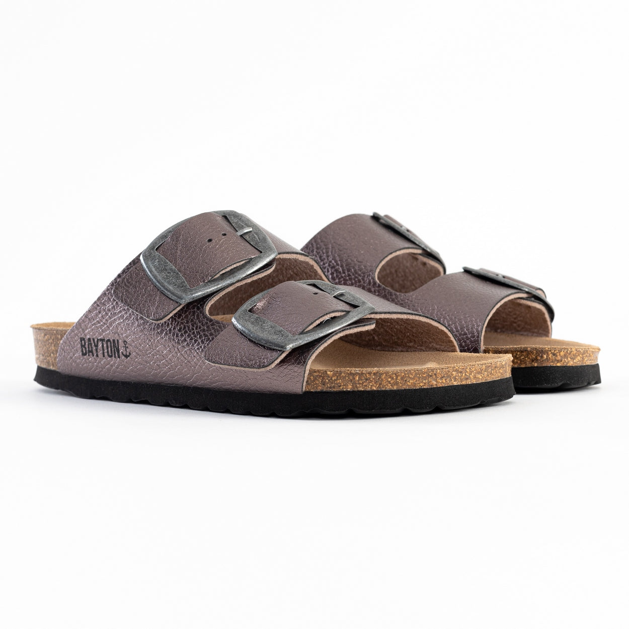 Sandalias Alicante 2 tiras morado oscuro