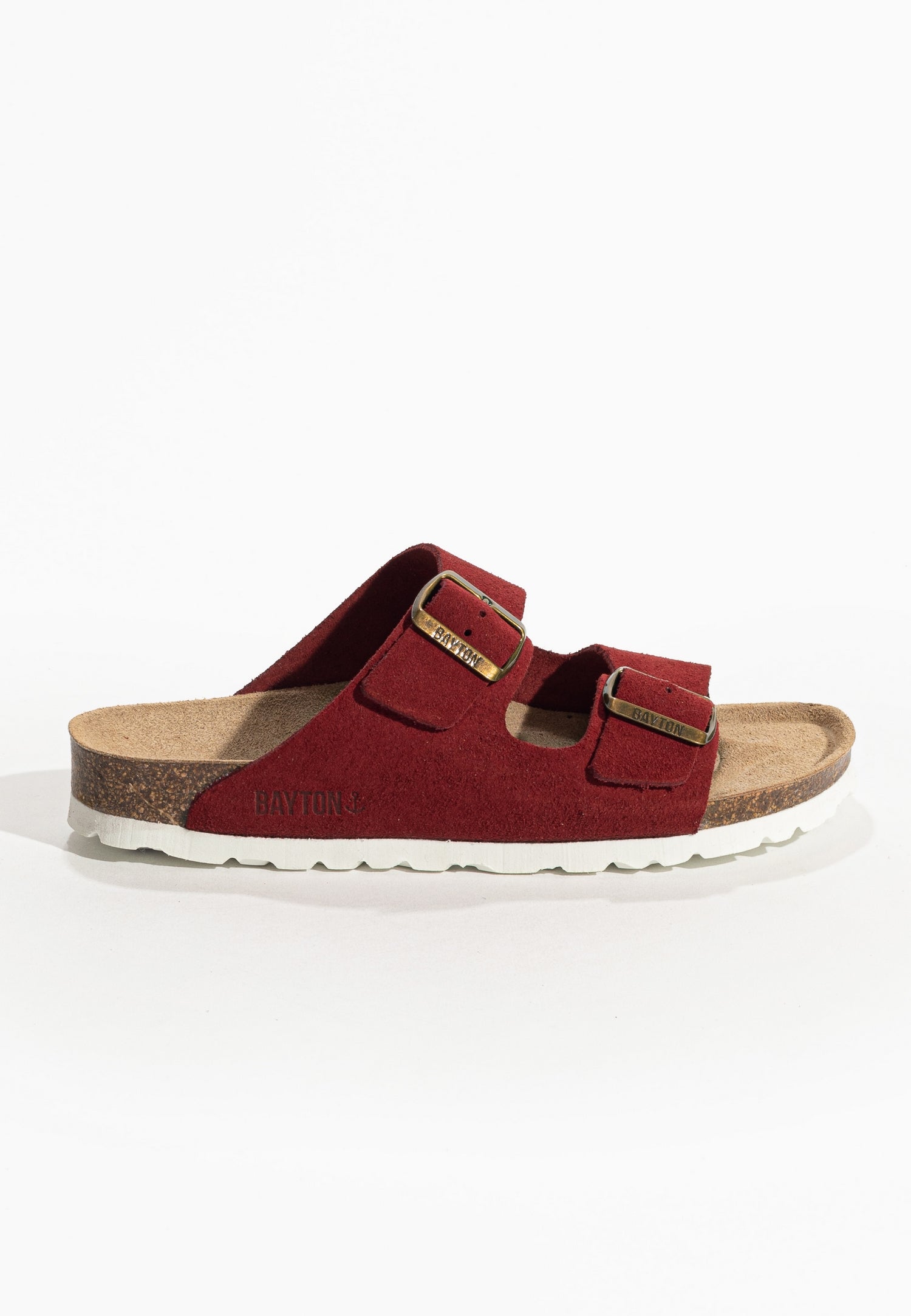 Tracy Red Suede Leather 2 Strap Sandals