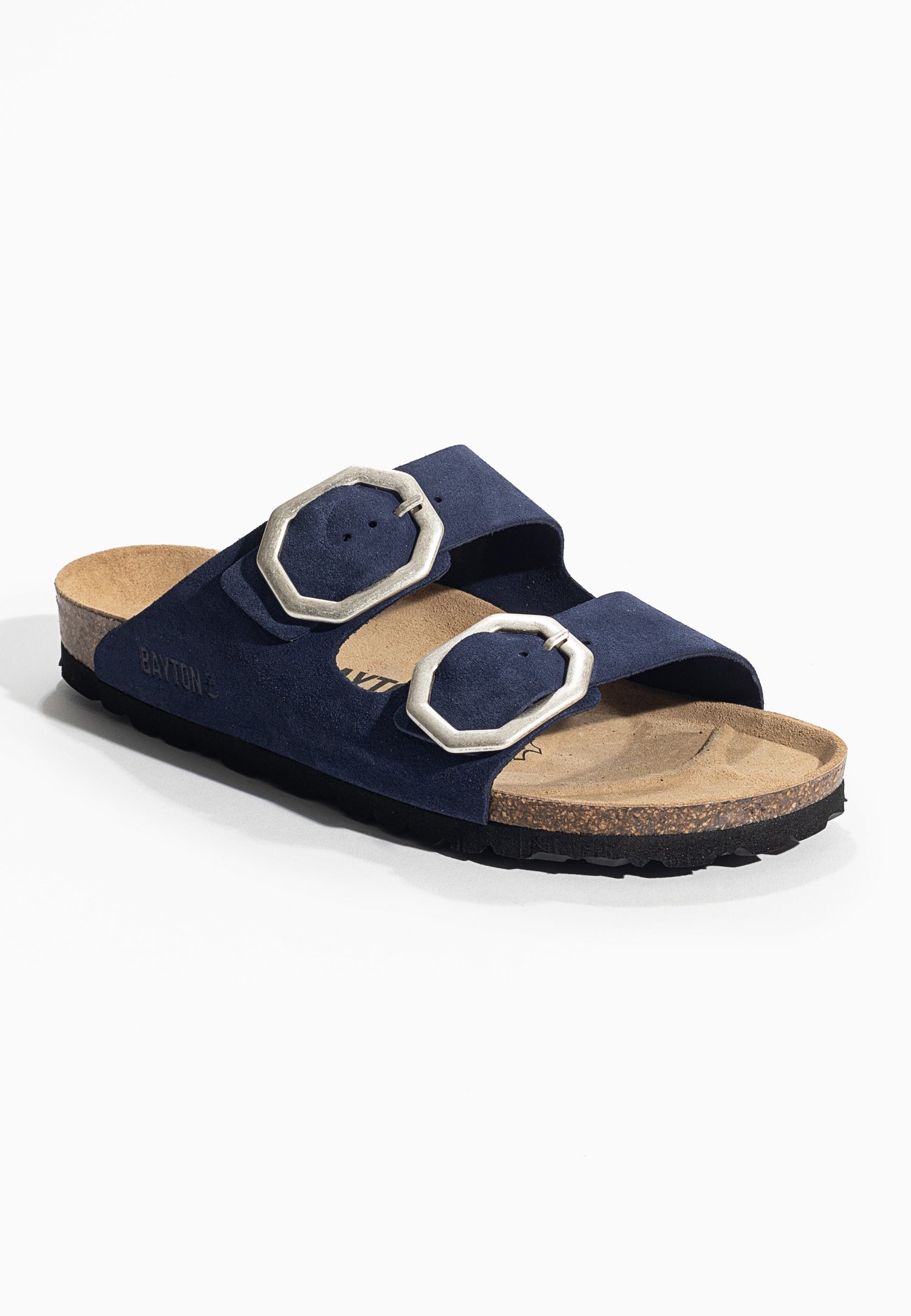 Sandales 2 Brides Atlas Bleu marine en Cuir Suédé