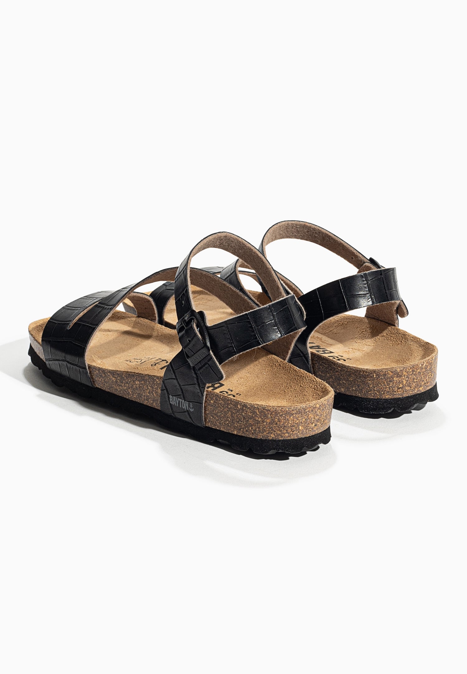 Vigo Black Multi-Strap Sandals