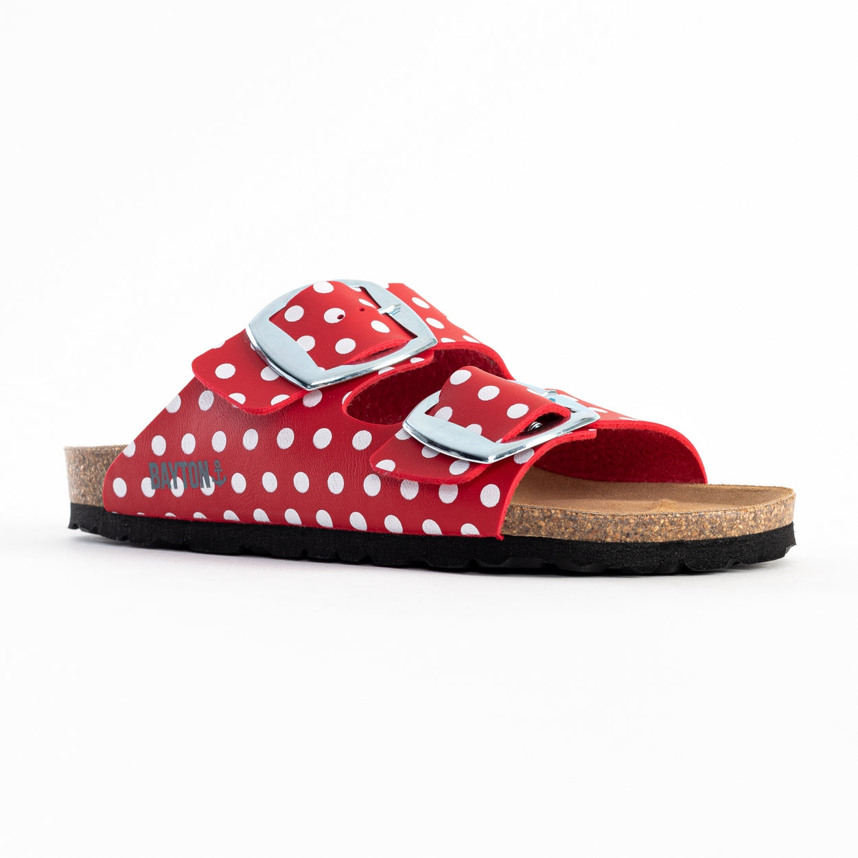 Alicante Red and White 2 Strap Sandals