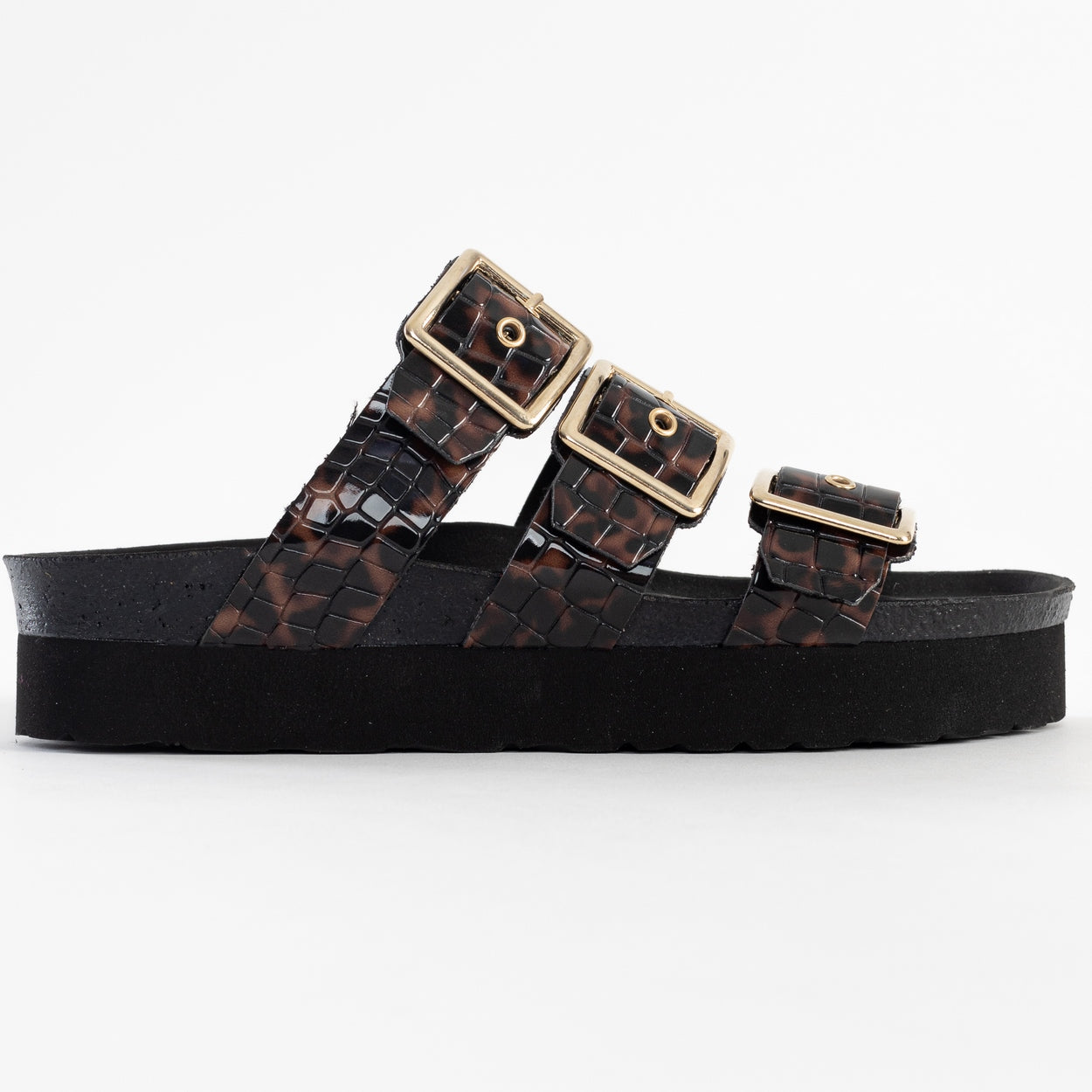 Castelo Brown Platform Sandals