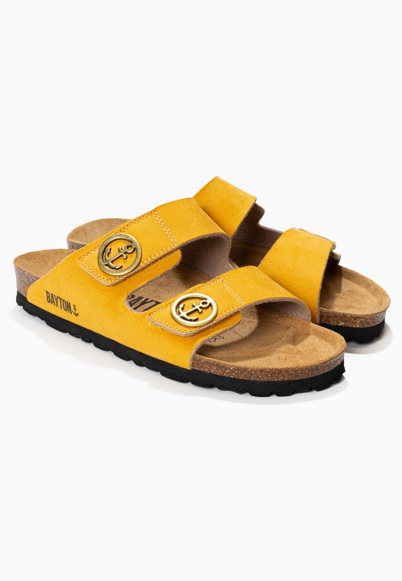 Anatol Yellow 2 Strap Sandals