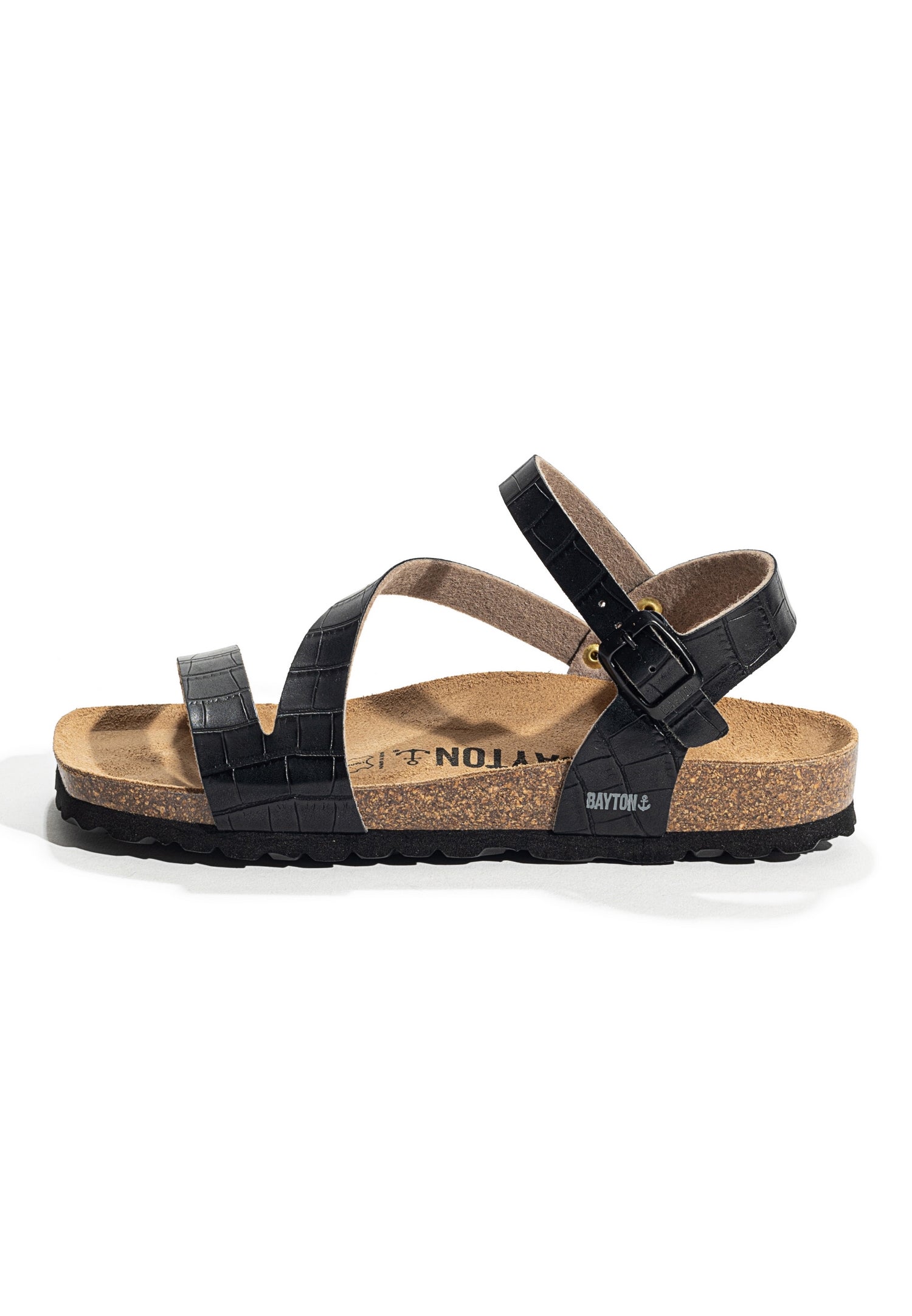 Vigo Black Multi-Strap Sandals