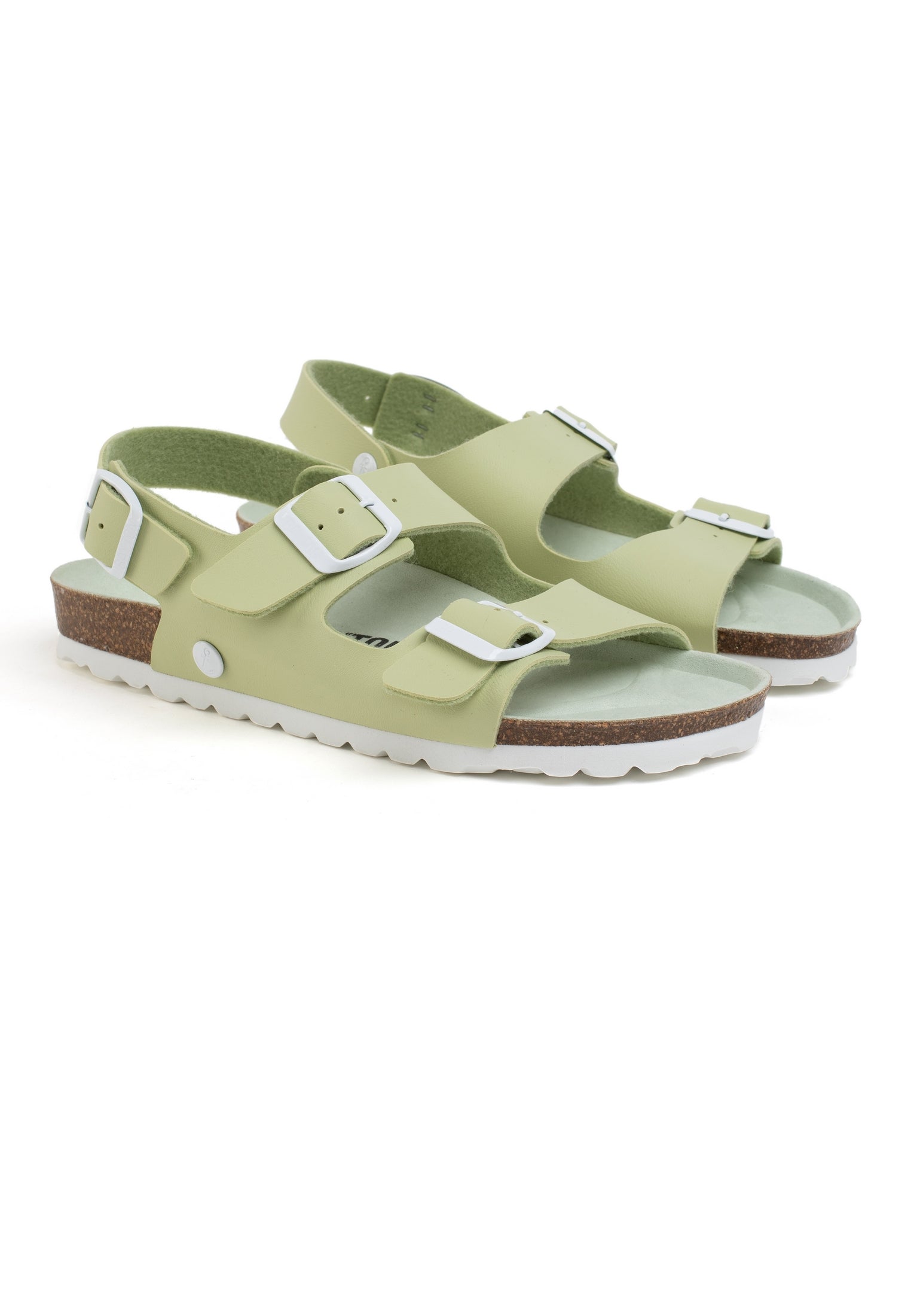 Achille Pistachio Multi-Strap Sandals