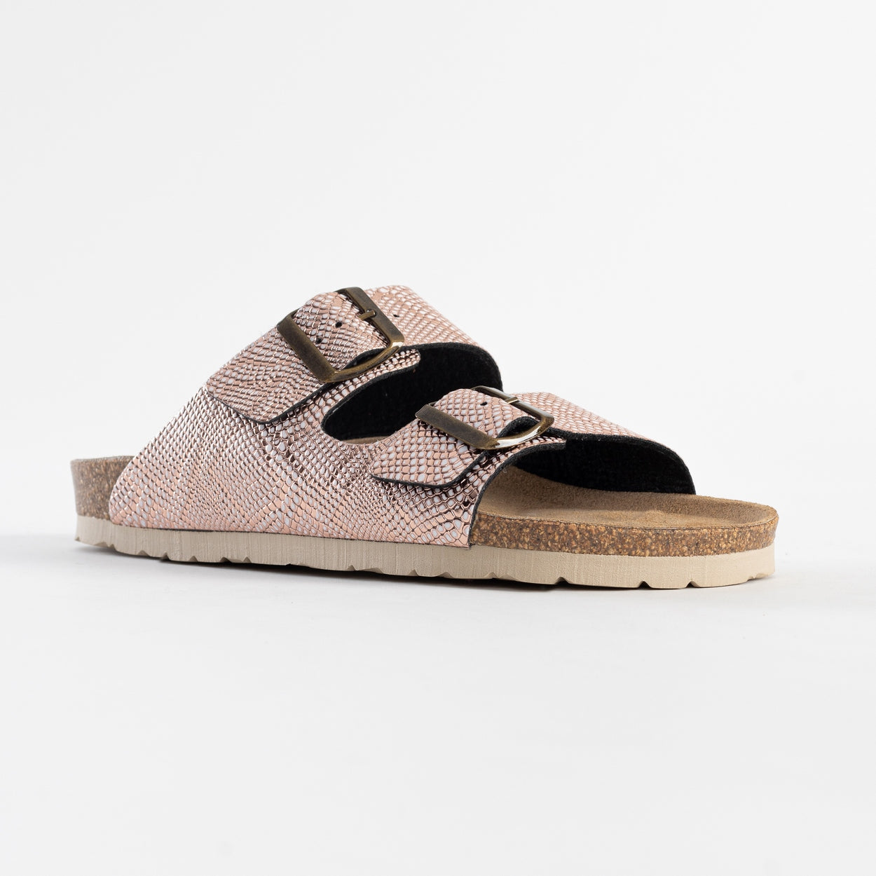 Atlas Rose Gold 2 Strap Sandals