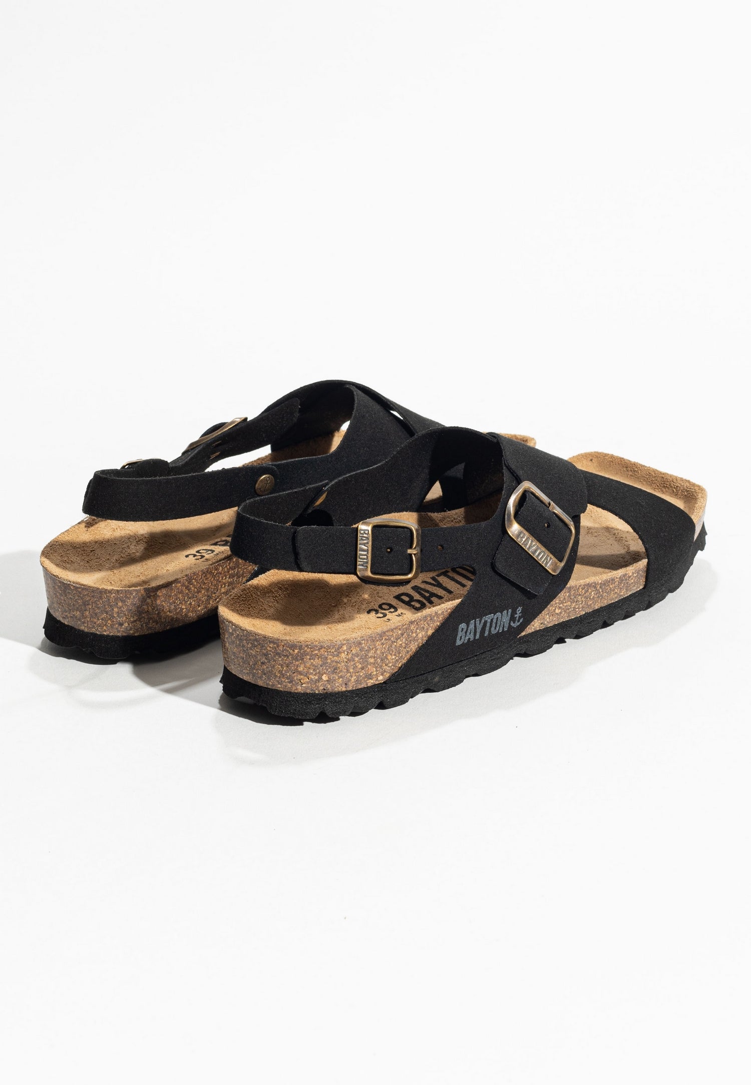 Cantabria Black Multi-Strap Sandals