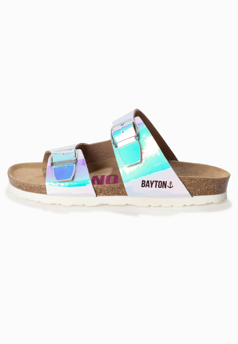 Ilithyie Holographic 2 Strap Sandals