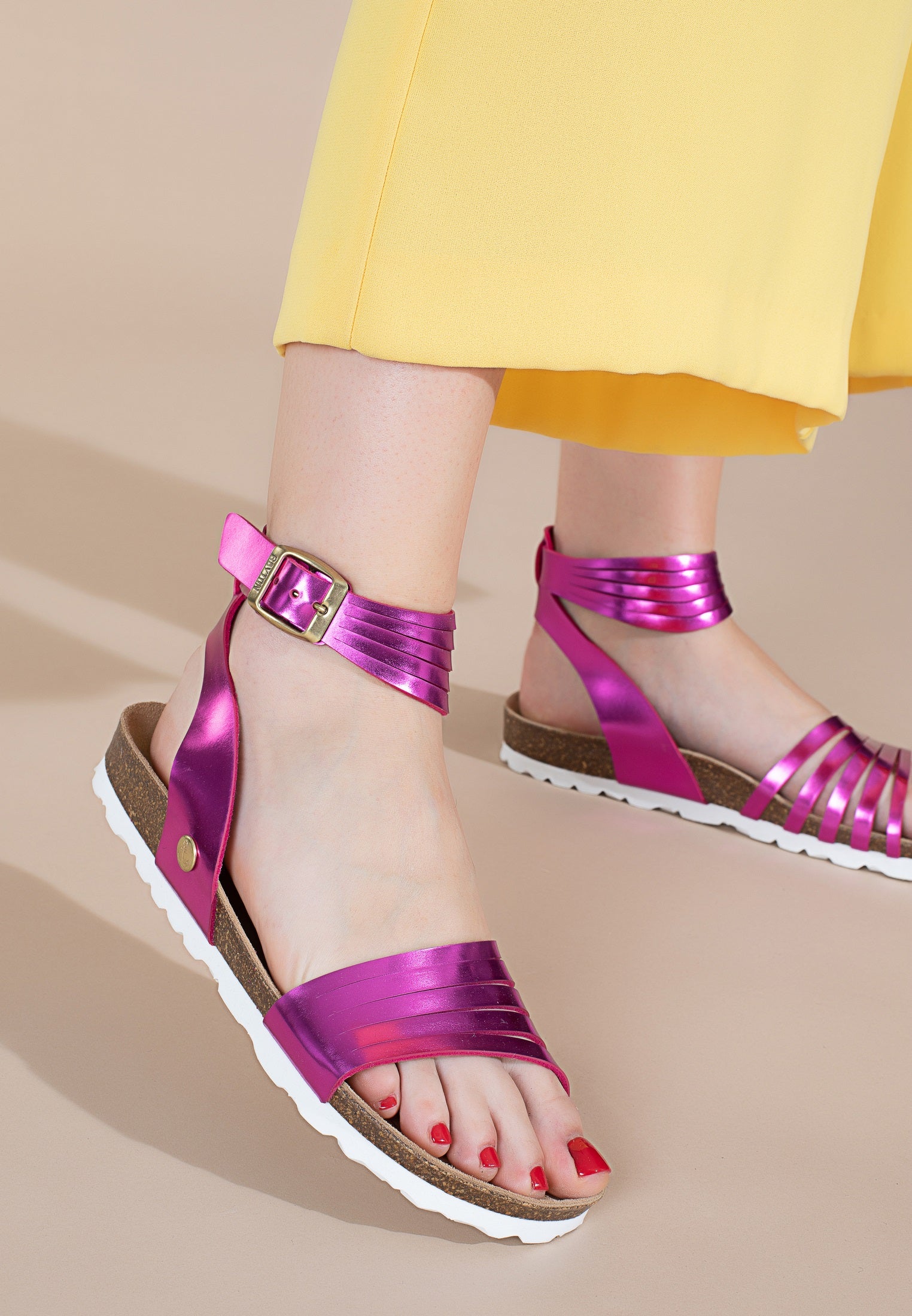 Gipsy Fuschia Multi-Strap Sandals