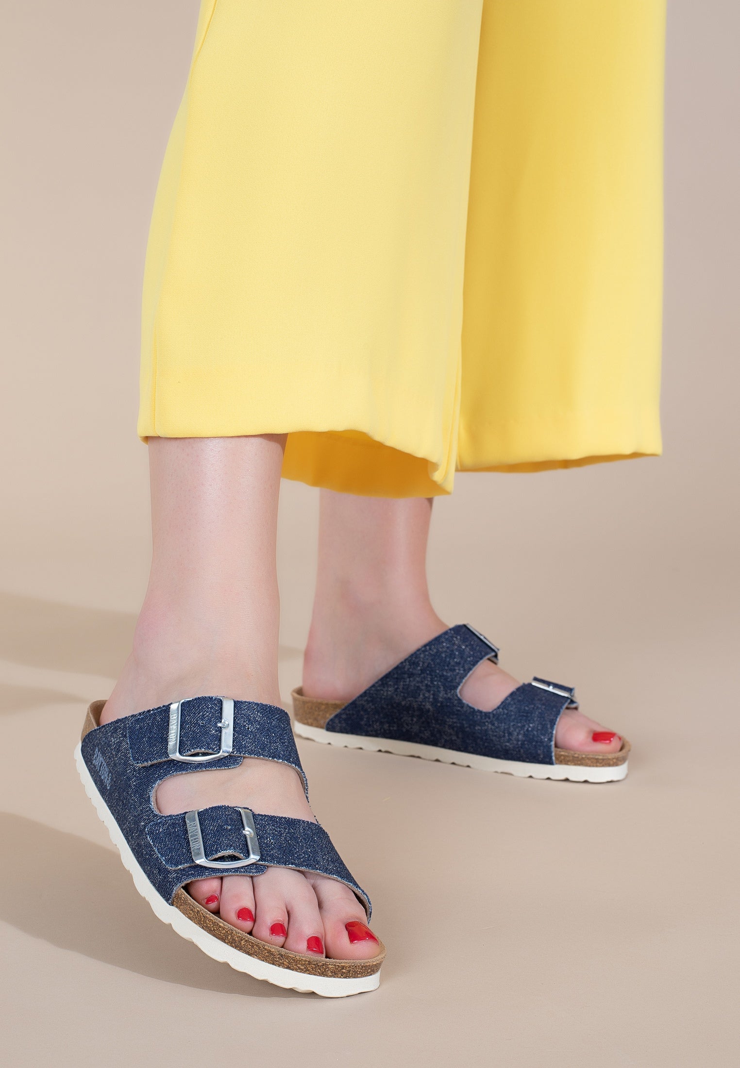 Sandales 2 Brides Alicante Bleu Brut Denim