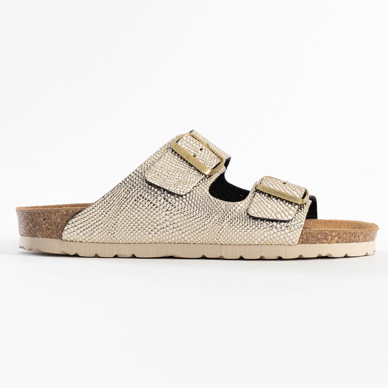 Atlas Light Gold 2 Strap Sandals