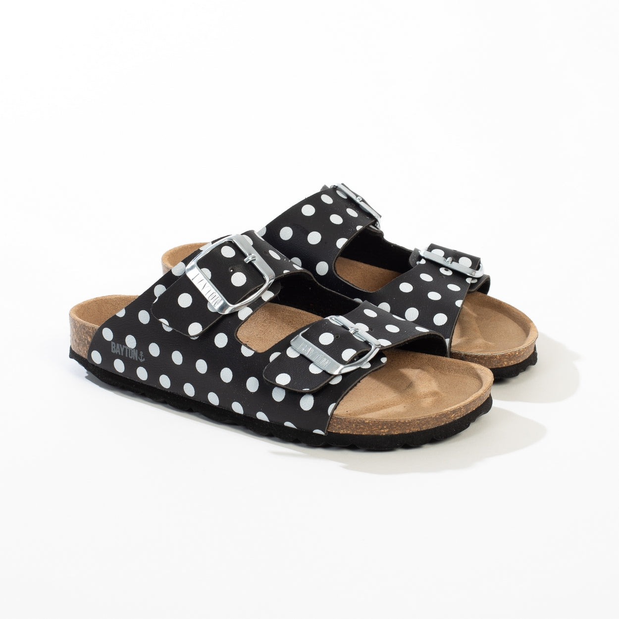 Black And White Atlas 2 Strap Sandals