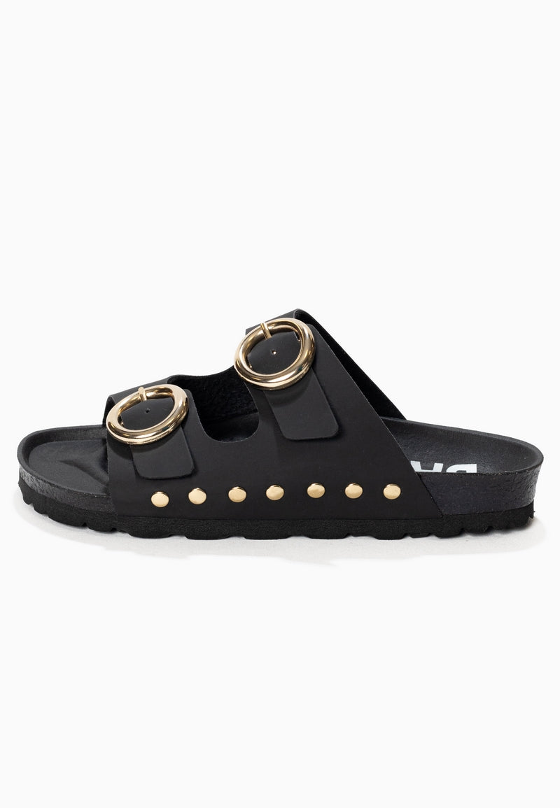 Black Barcelona 2 Strap Sandals