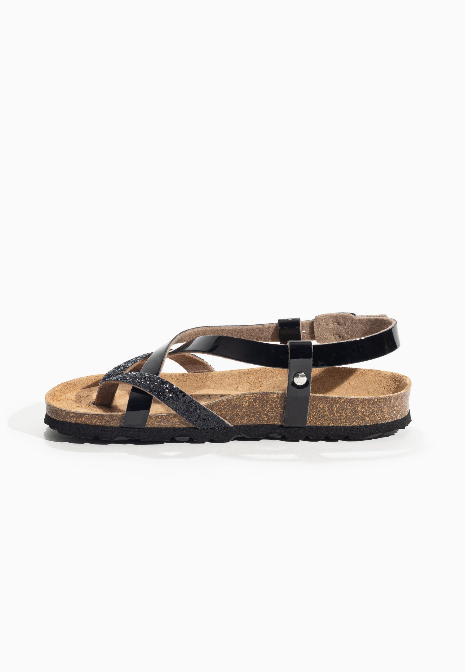 Sandalias Alambra Negro y purpurina