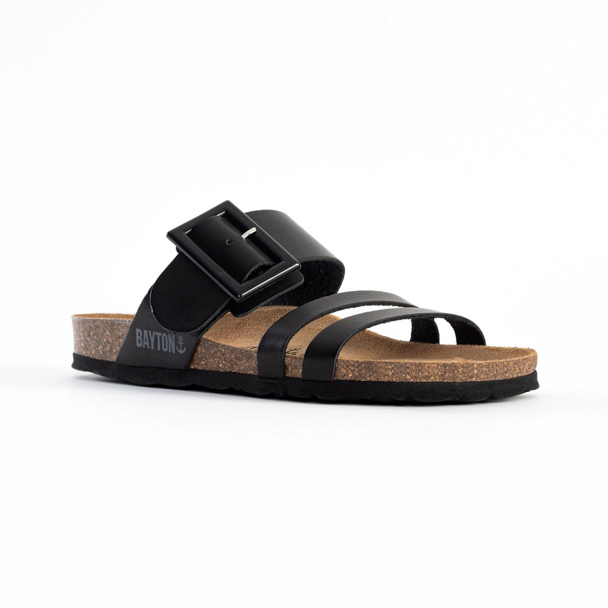 Ferrol Black Multi-Strap Sandals