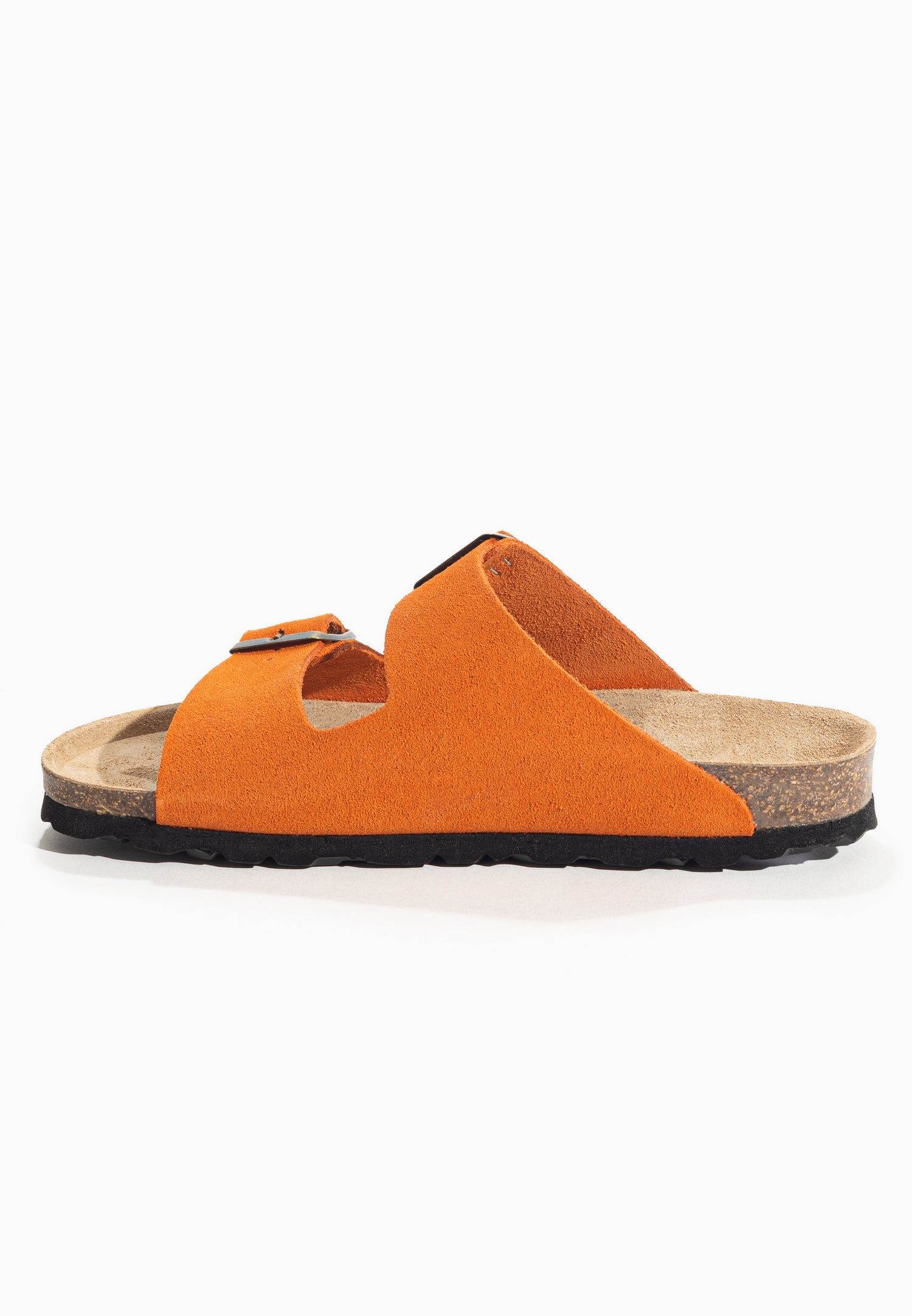 Tracy Orange Suede Leather 2 Strap Sandals