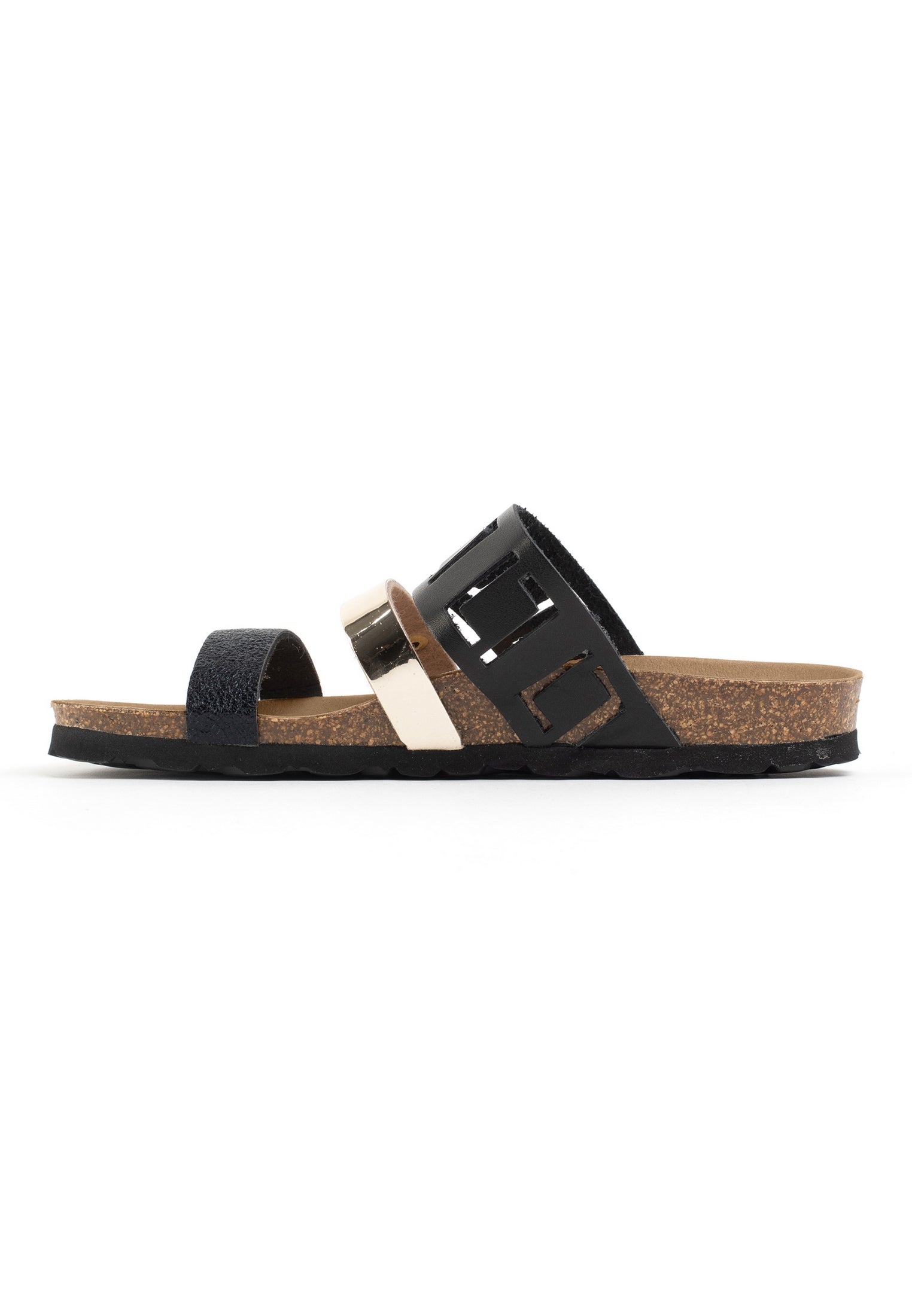 Sandalias Galice Multitiras Negro