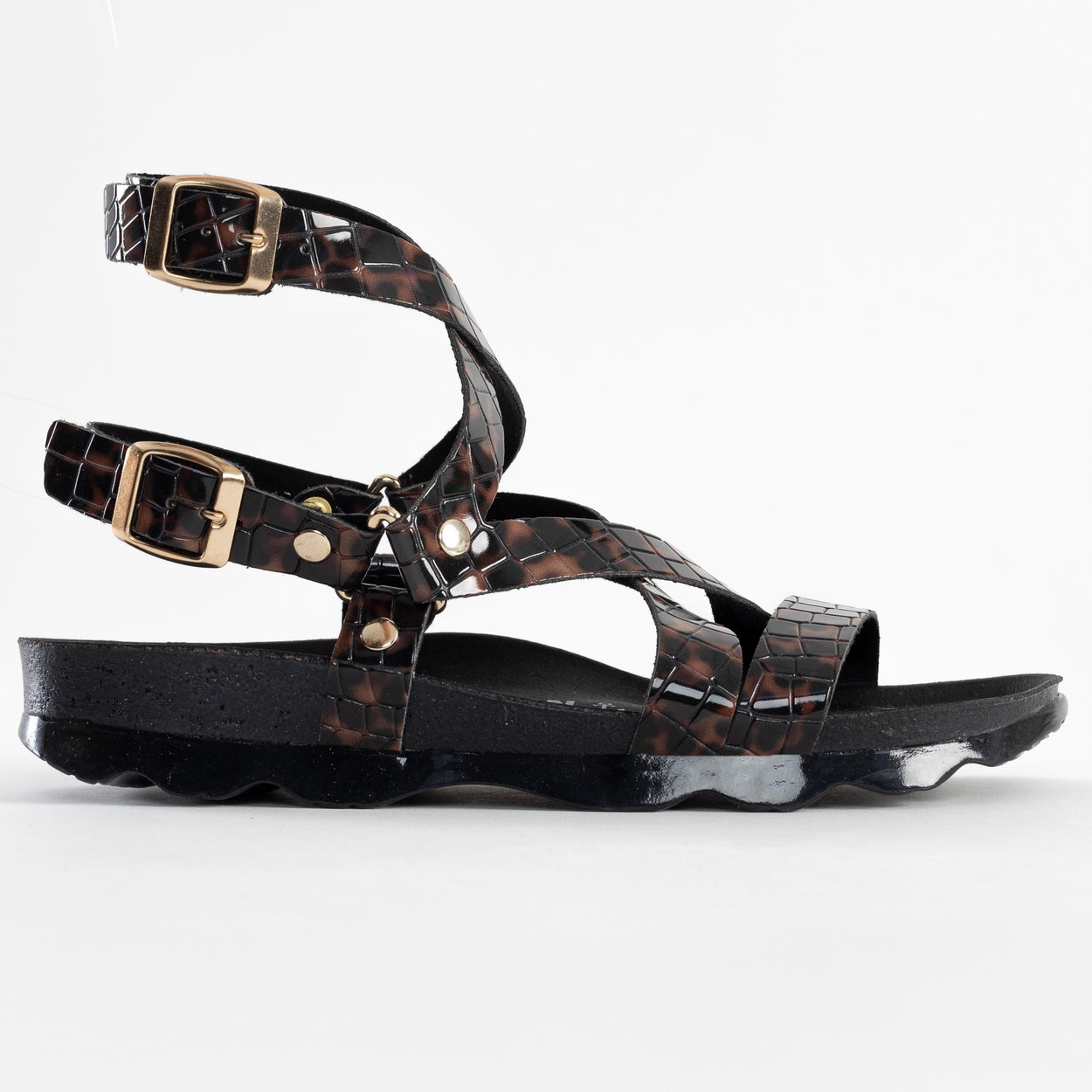 Armidale Brown Multi-Strap Sandals